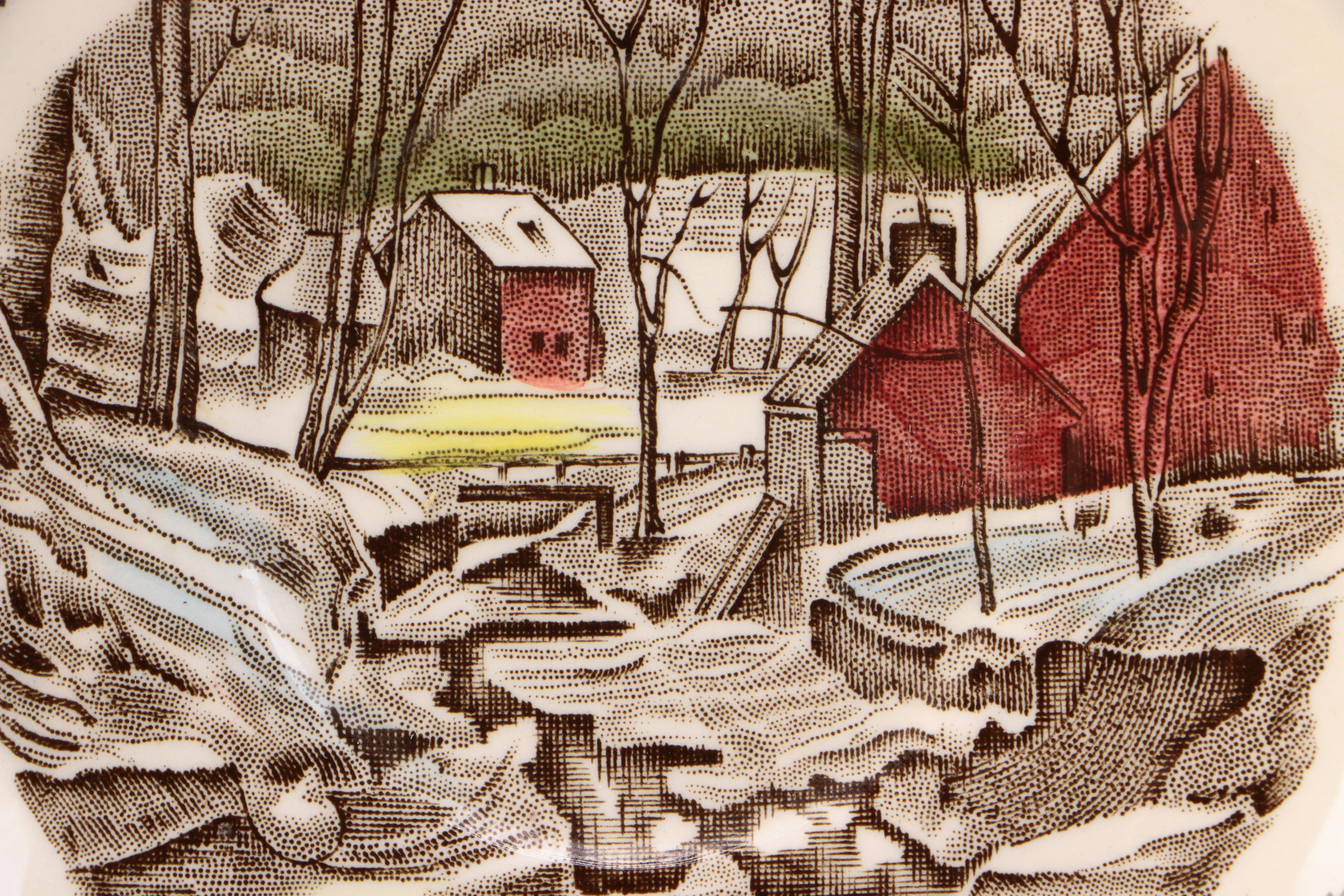 Vintage Johnson Bros Transferware Ceramic Plates