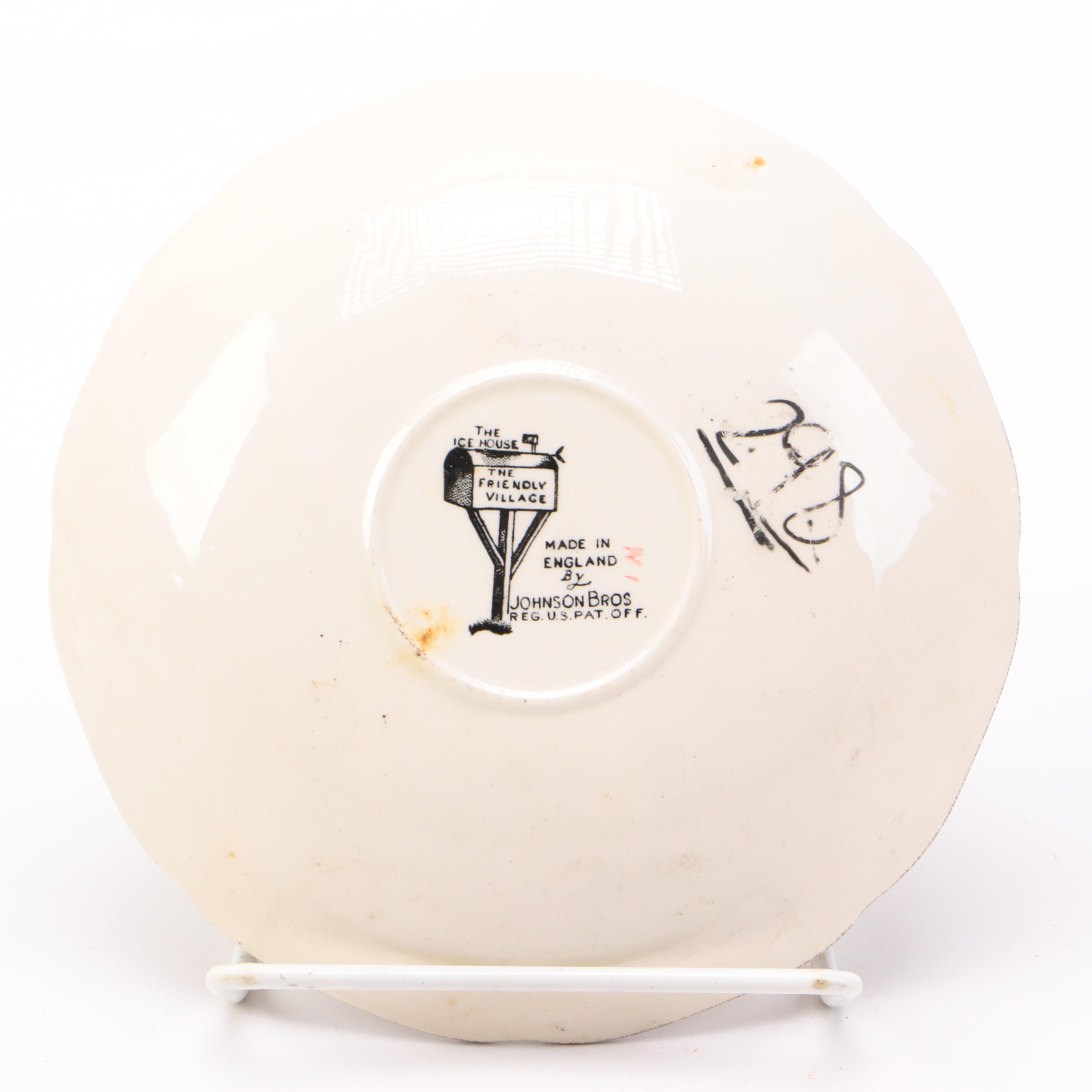 Vintage Johnson Bros Transferware Ceramic Plates