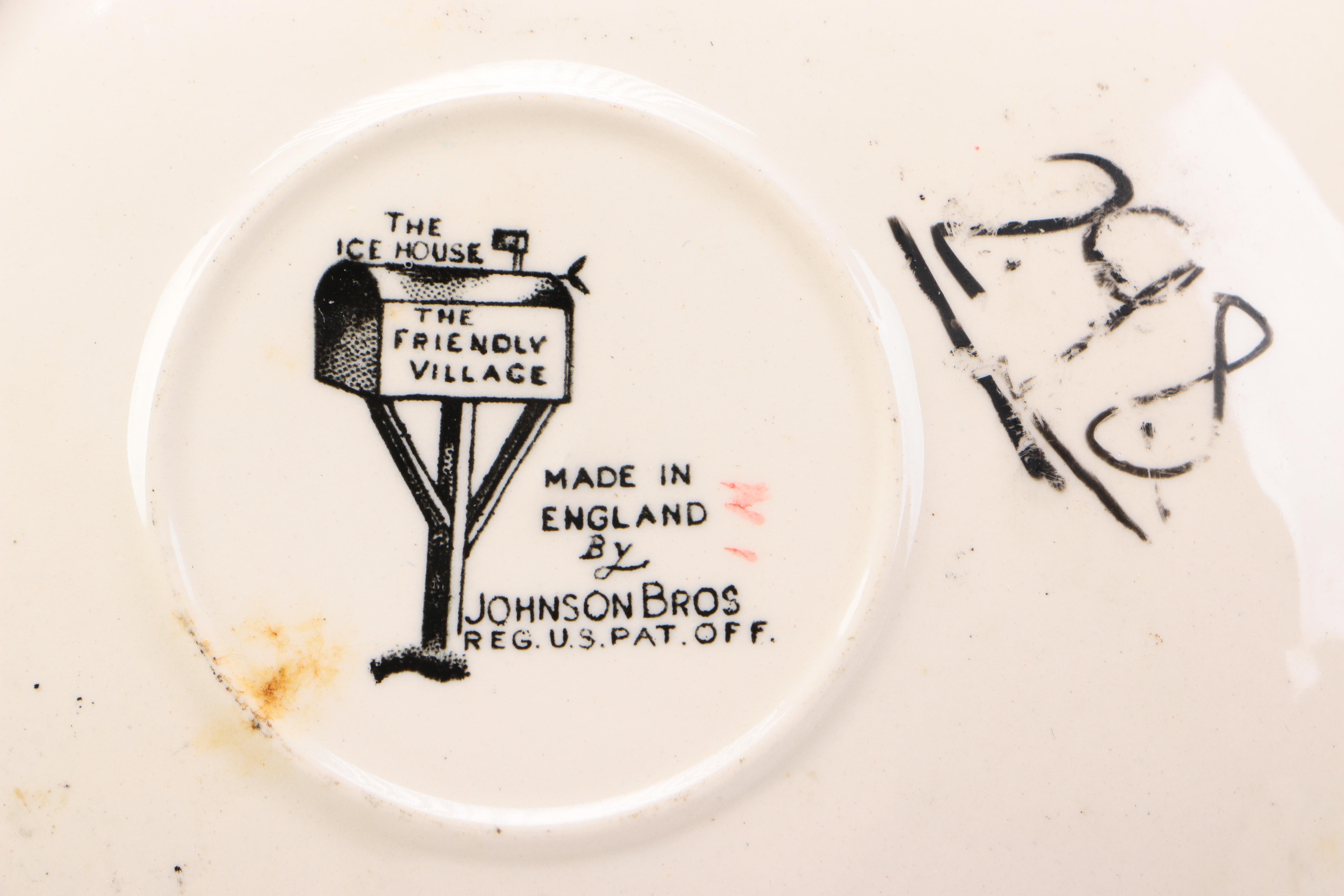 Vintage Johnson Bros Transferware Ceramic Plates