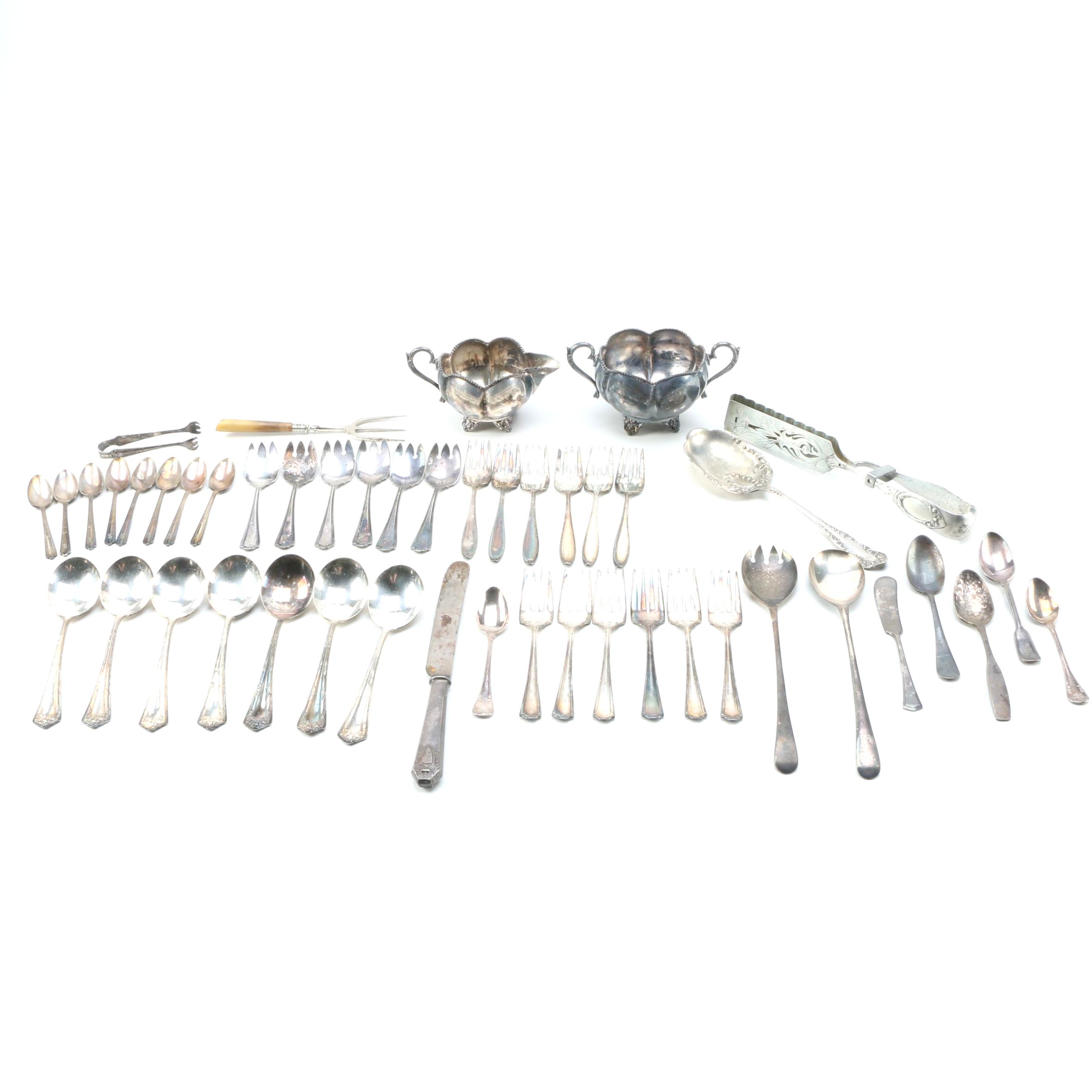 Assortment of Silver Plate Flatware Including E.G. Webster & Son and