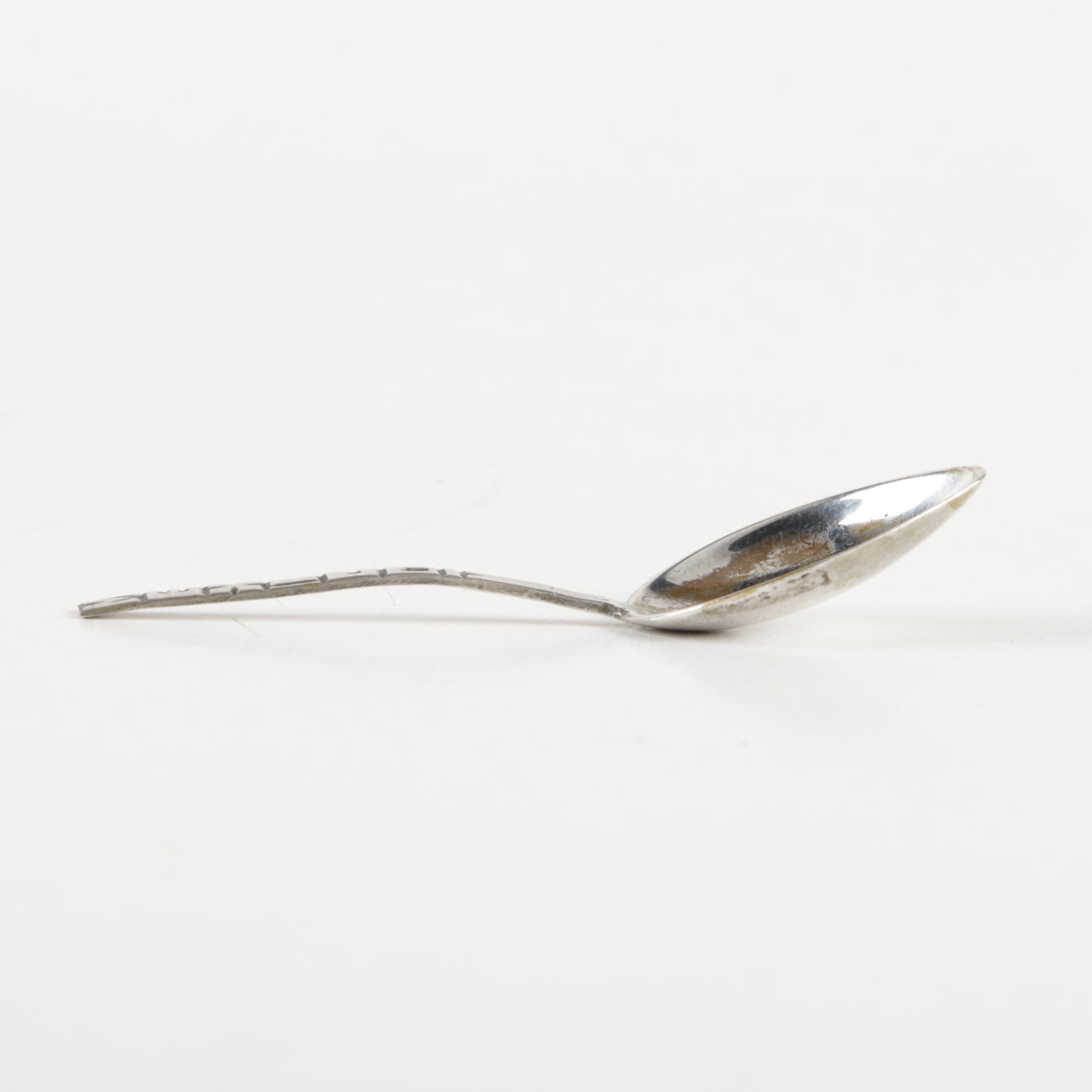 Vintage Mexico 800 Silver Collector's Spoon