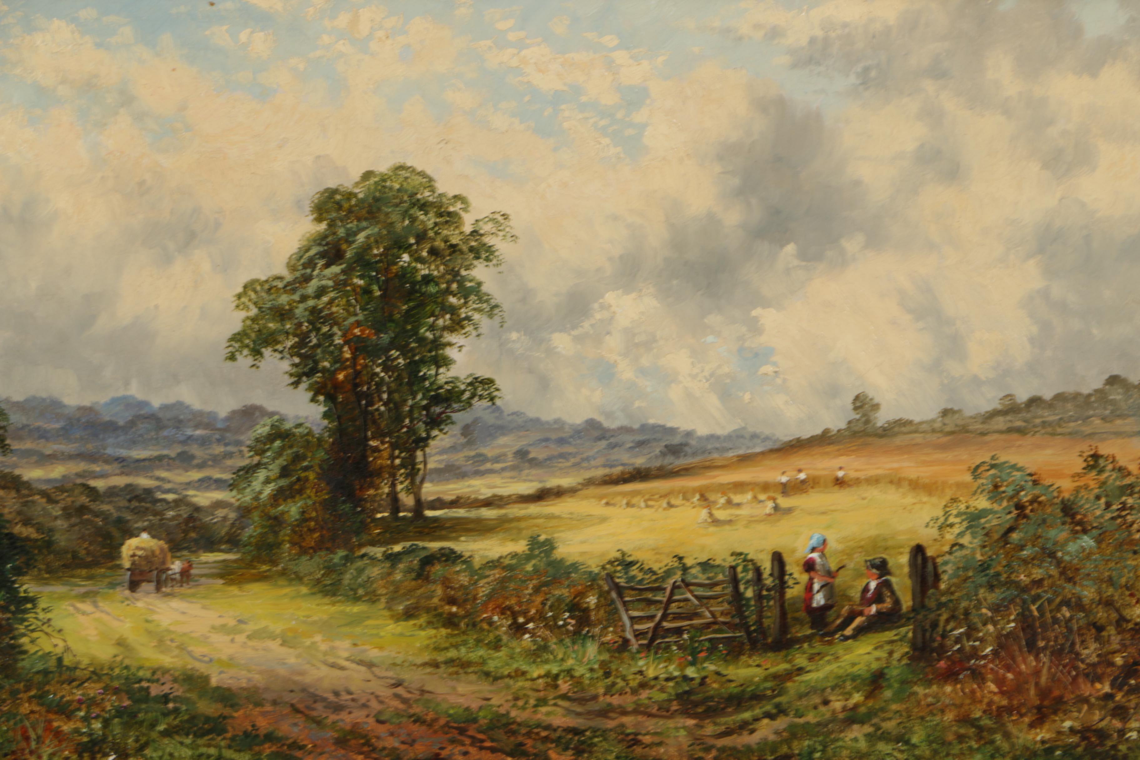 B. C. Wilde Oil Painting of a Pastoral Landscape