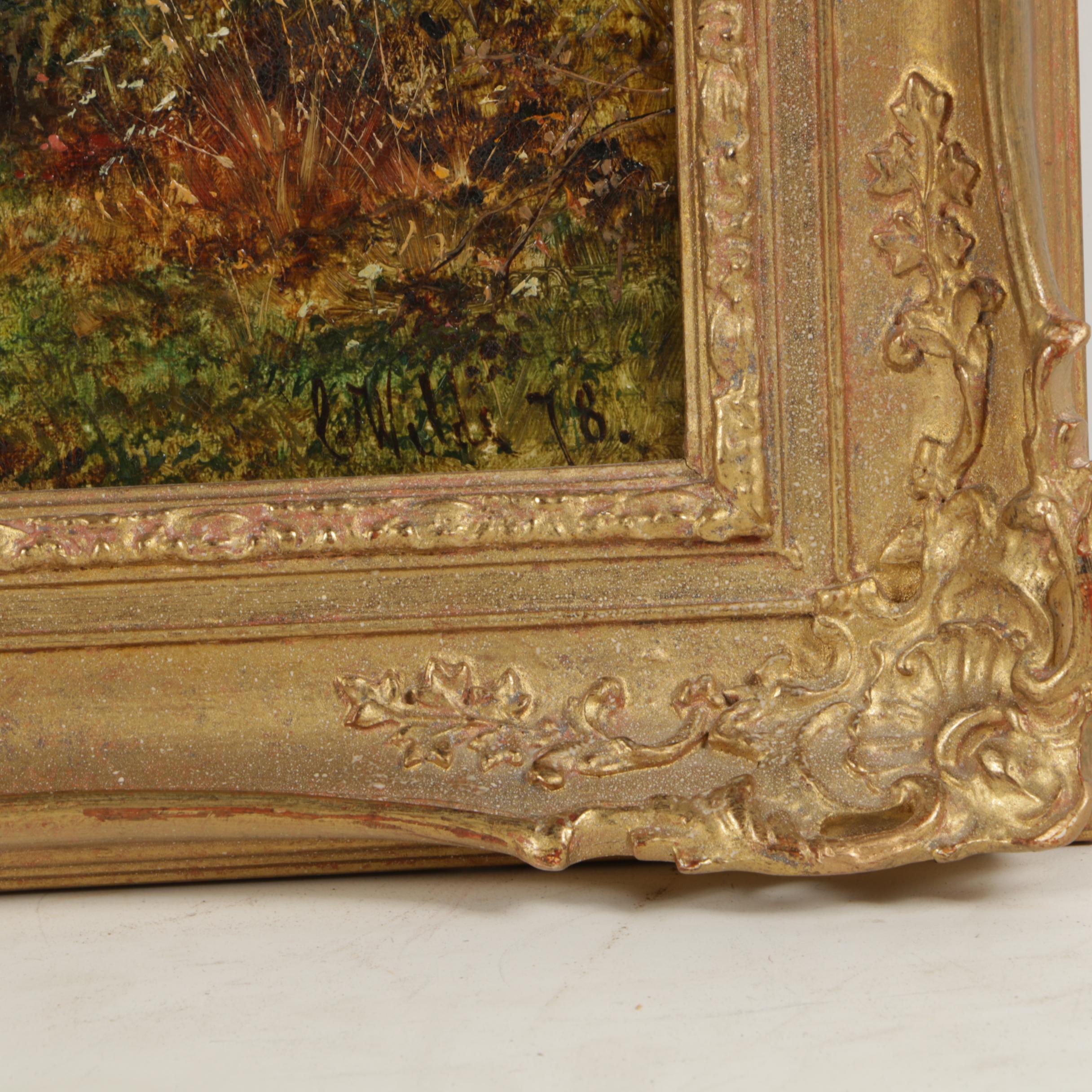 B. C. Wilde Oil Painting of a Pastoral Landscape