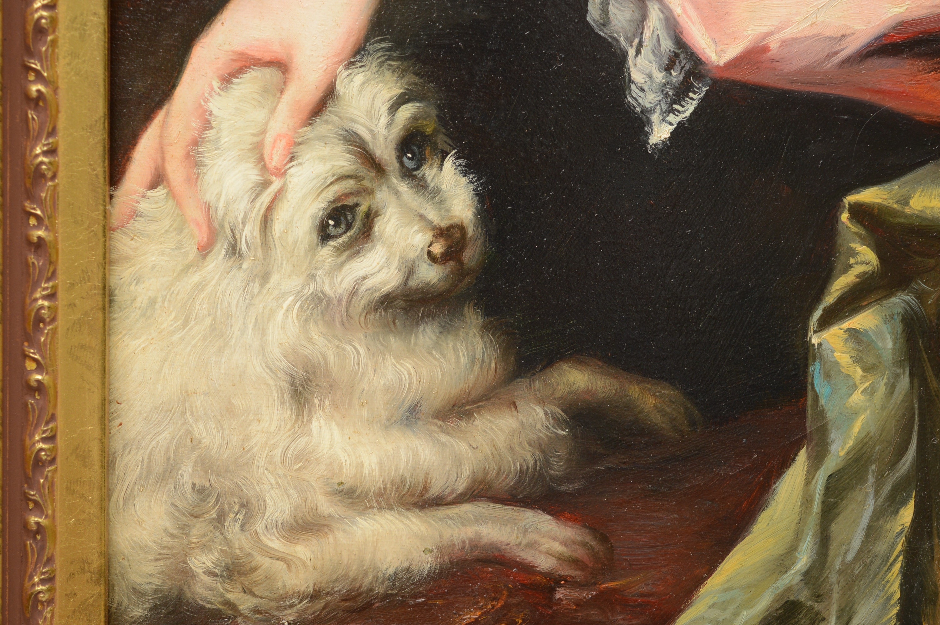 After Jean Baptiste Oudry Oil on Canvas Painting "Lady Mary Josephine Drummond"