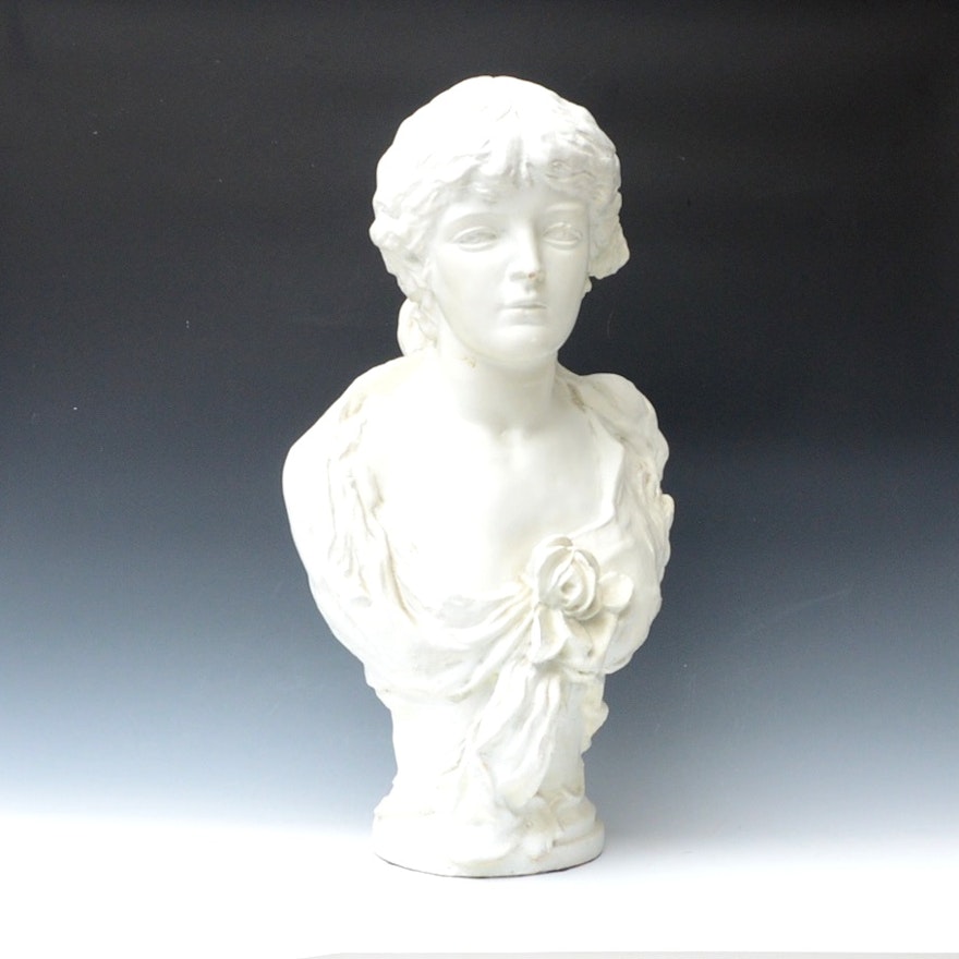 Plaster Cast Grecian Style Bust