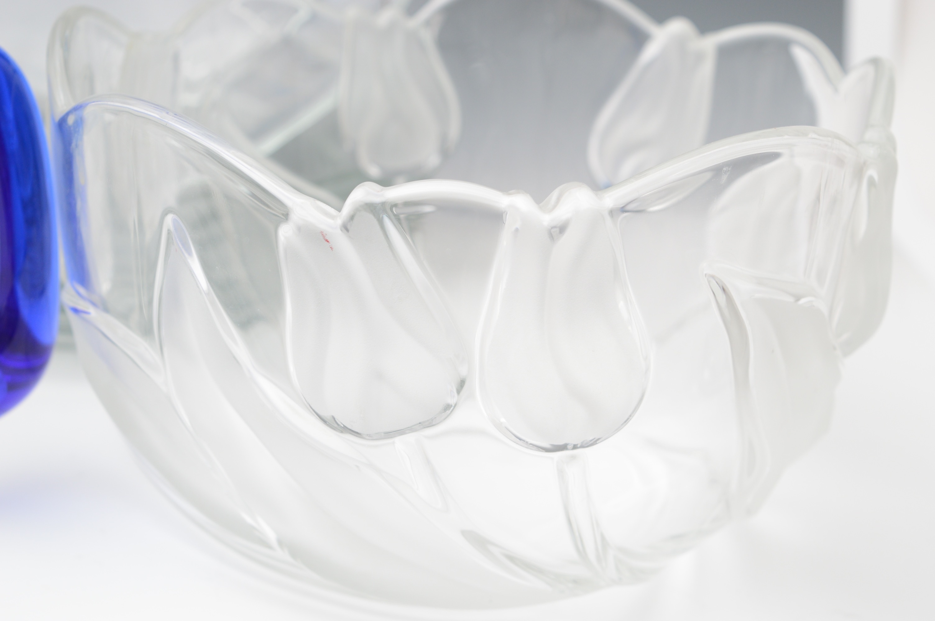 Clear Glassware and Four Crystal Water Glasses