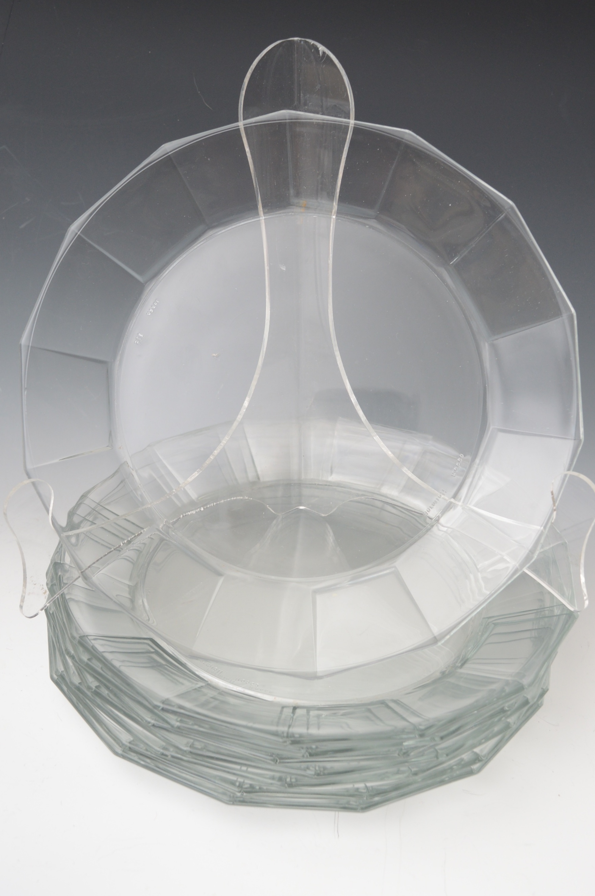 Clear Glassware and Four Crystal Water Glasses