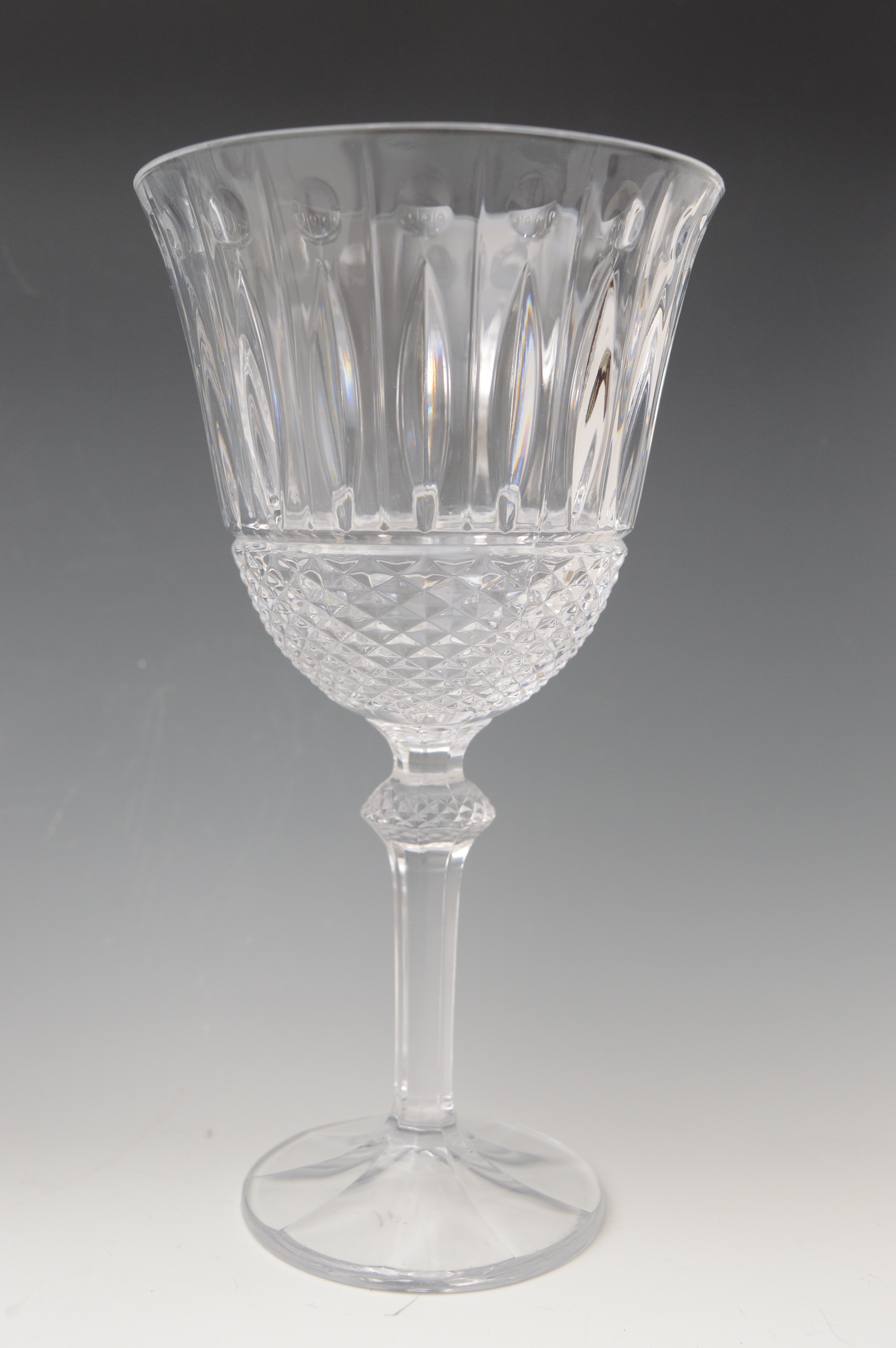 Clear Glassware and Four Crystal Water Glasses