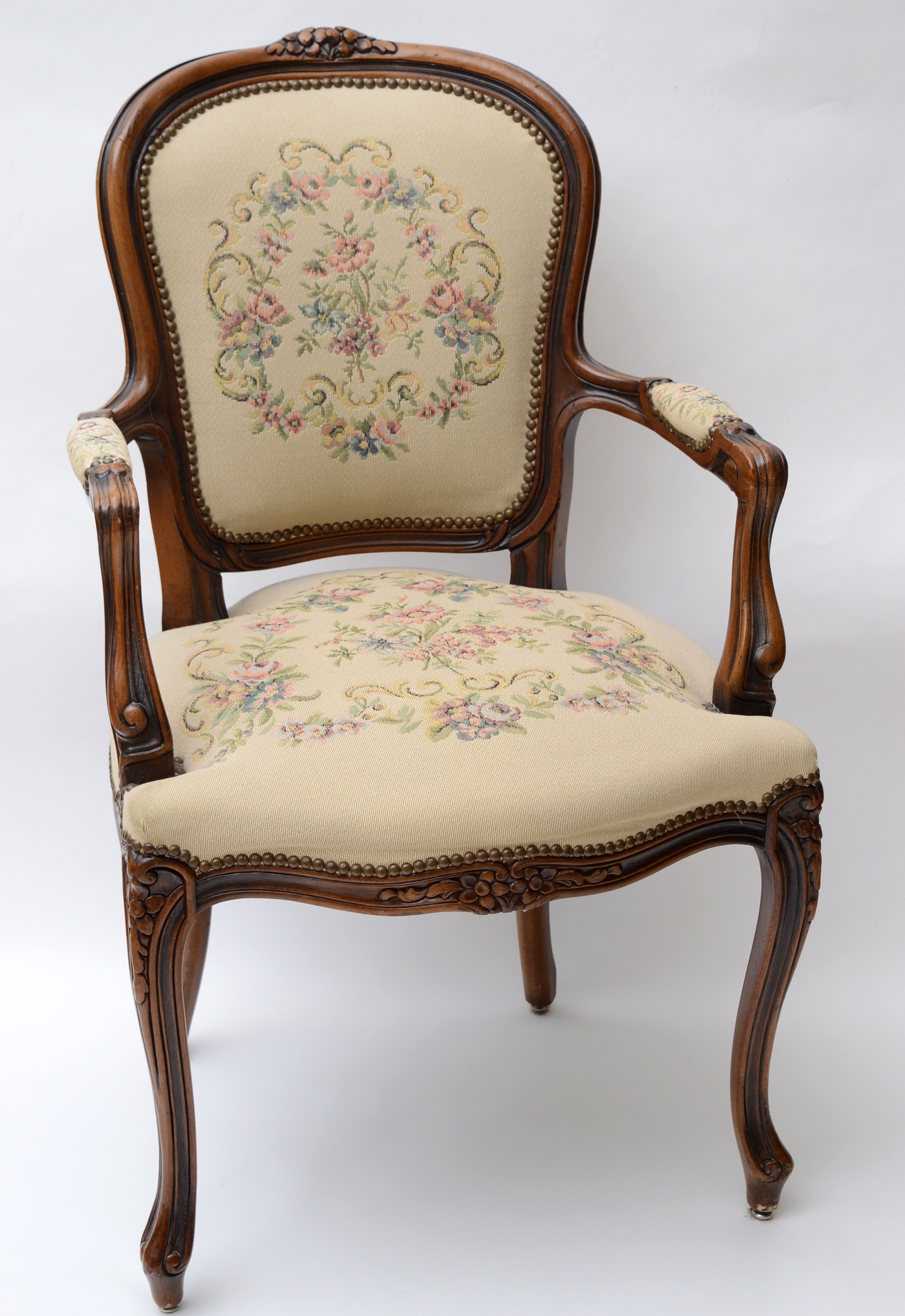 Needlepoint Upholstered Side Chair
