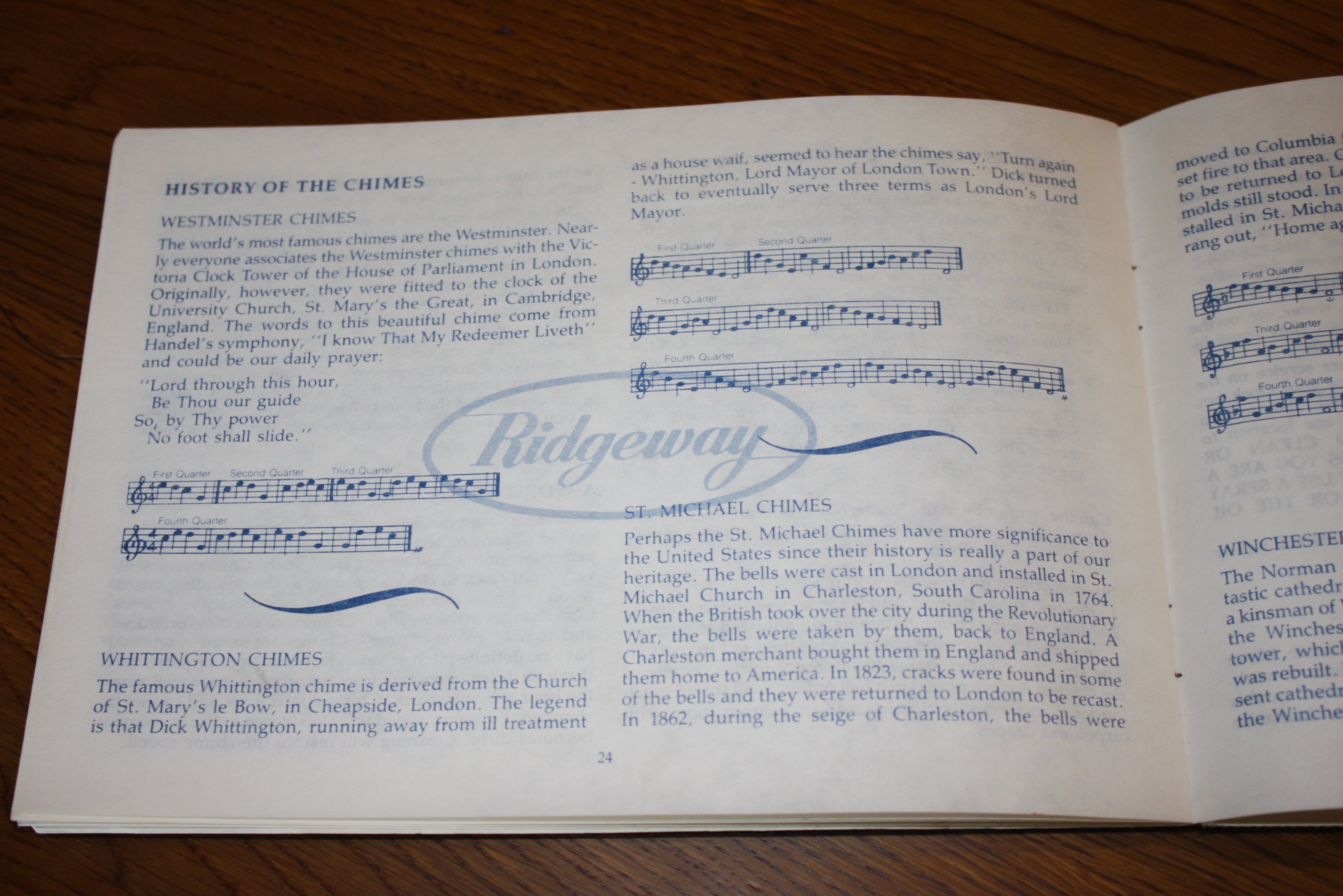 Vintage Ridgeway Chiming Grandfather Clock