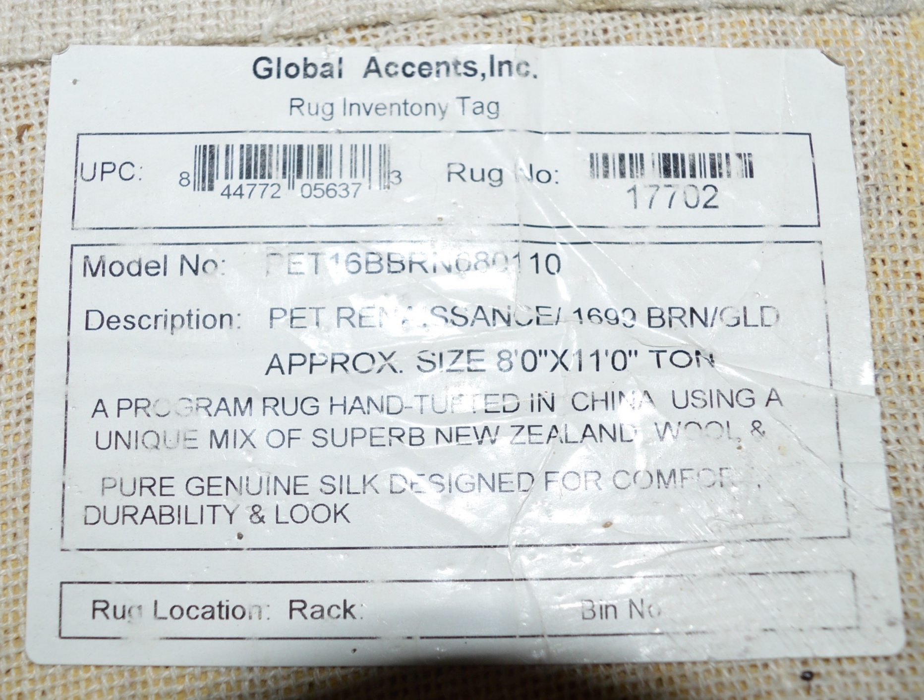 Wool and Silk Hand Tufted Area Rug