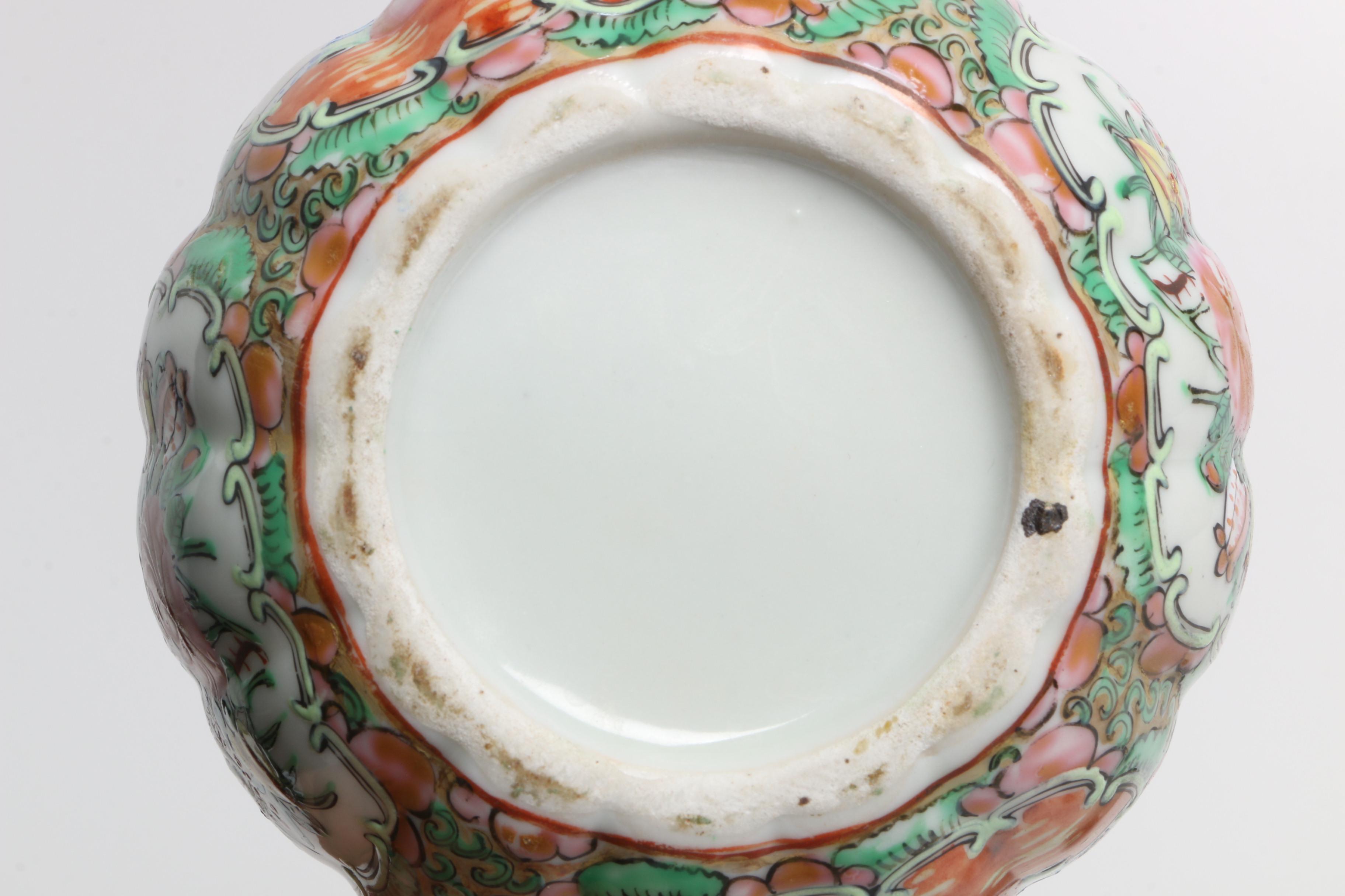 Antique Rose Medallion Porcelain Tea Service