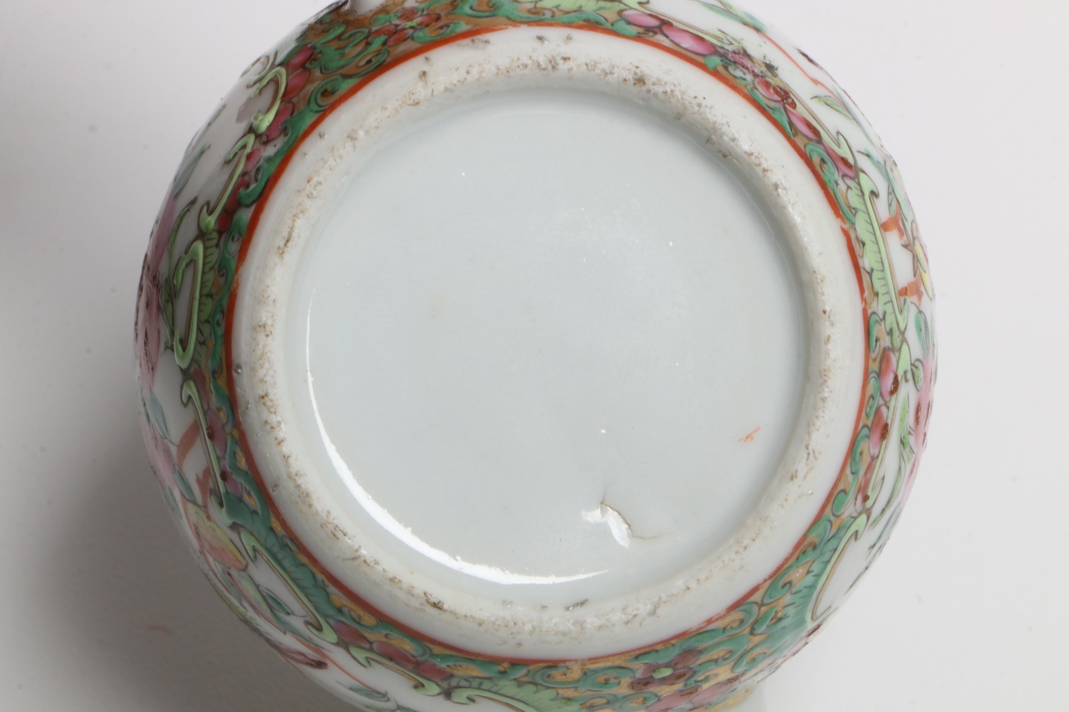 Antique Rose Medallion Porcelain Tea Service