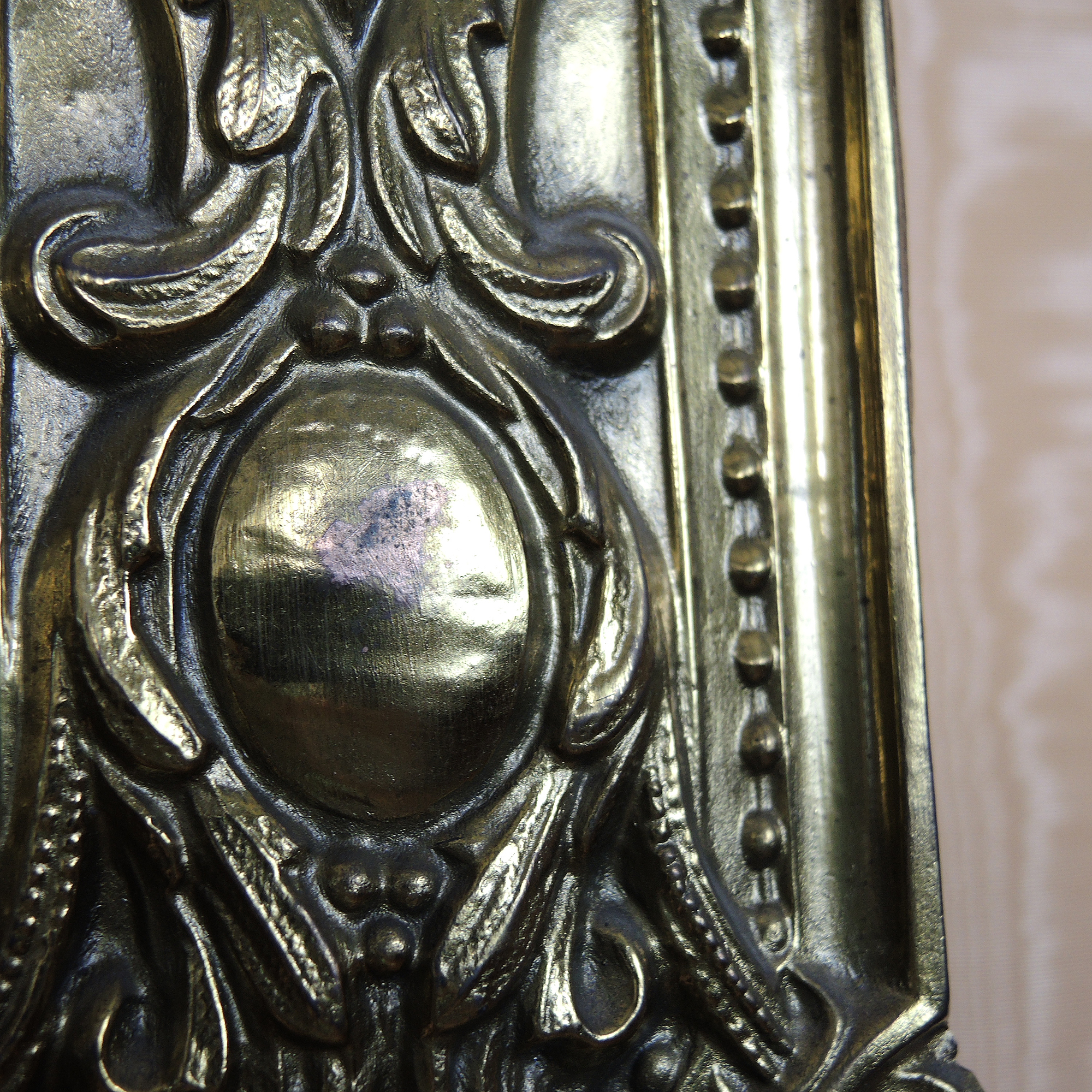 Antique French Morbier Comtoise Ornate Brass Wall Clock with Long Pendulum