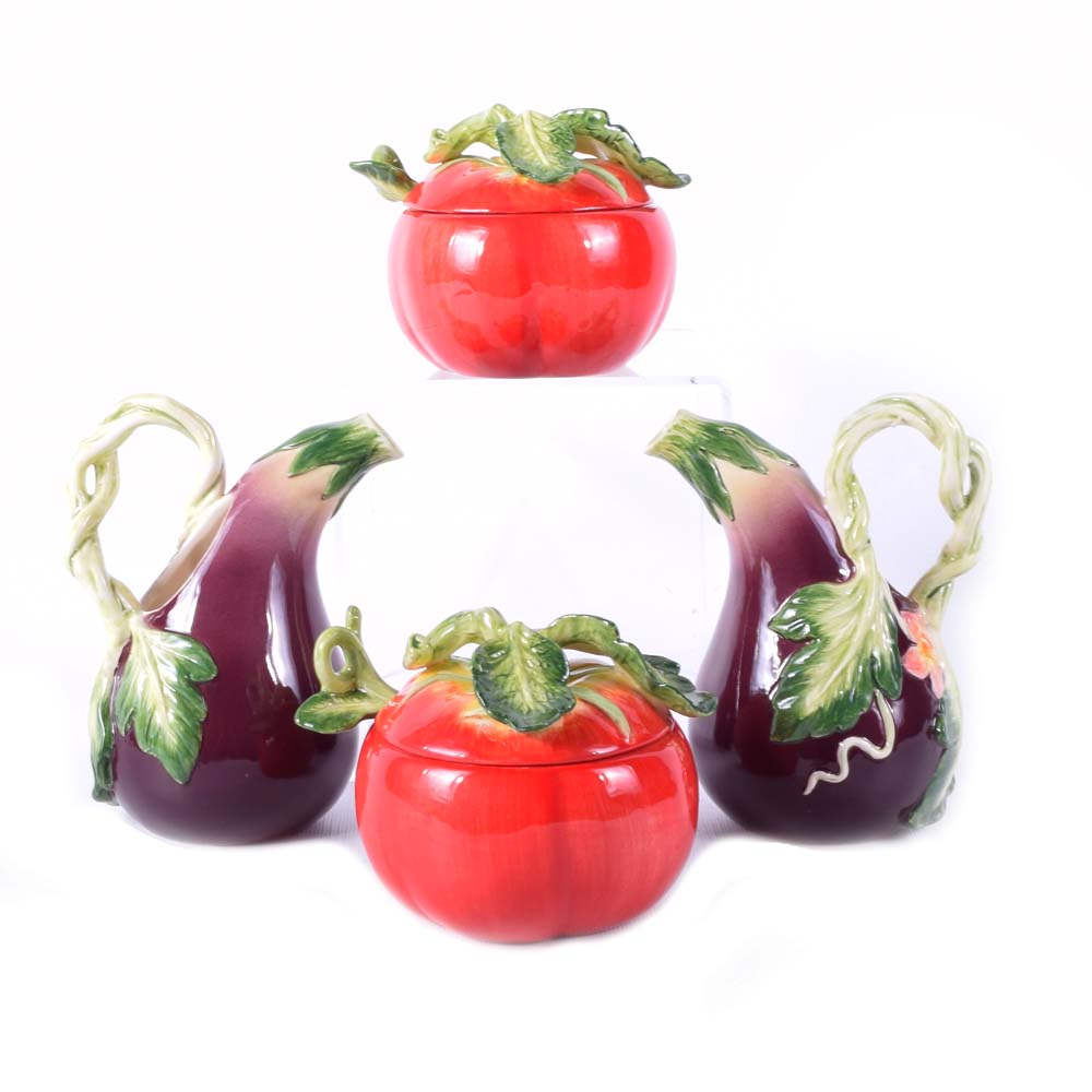 Fitz and Floyd  "Le Marché" Cream and Sugar Sets