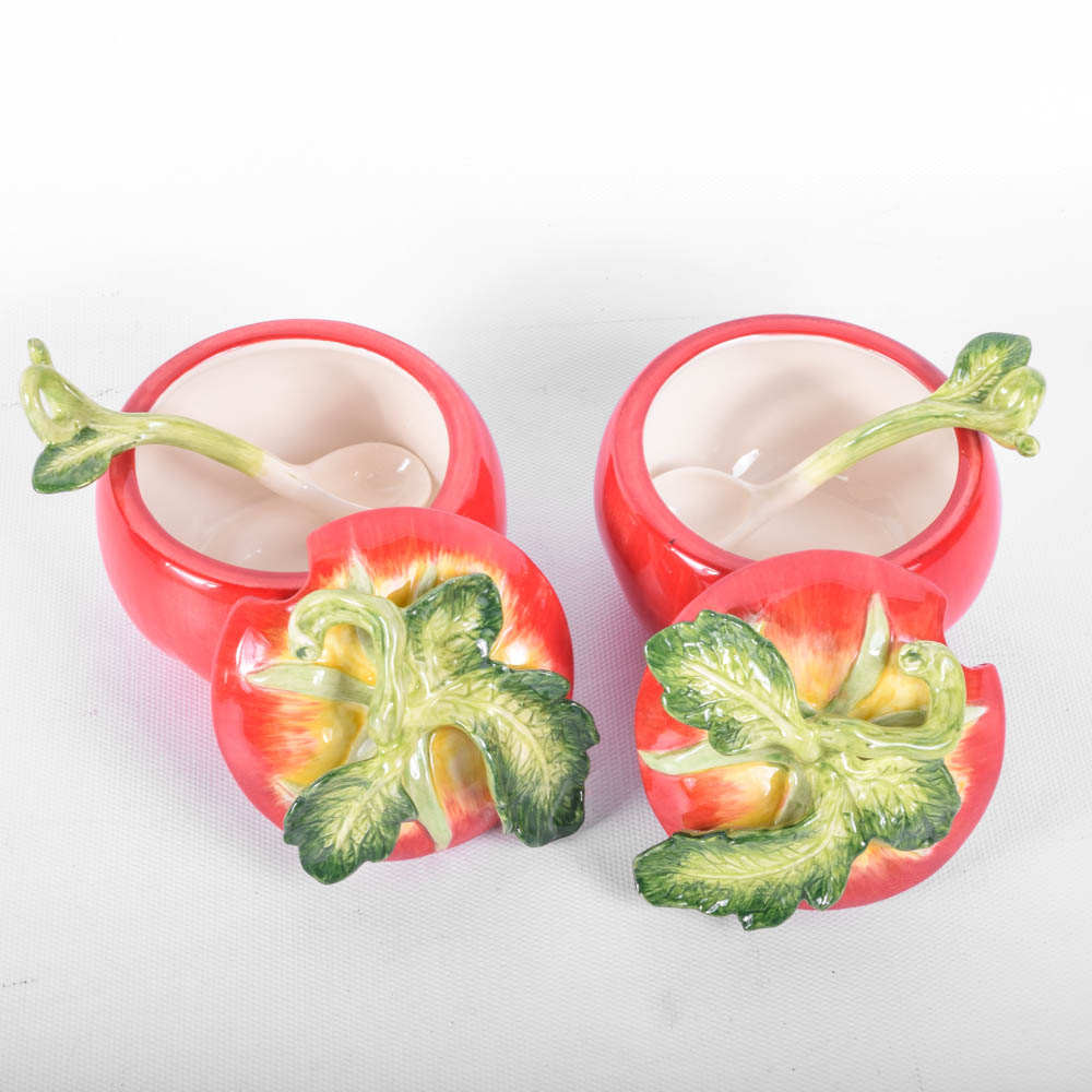 Fitz and Floyd  "Le Marché" Cream and Sugar Sets