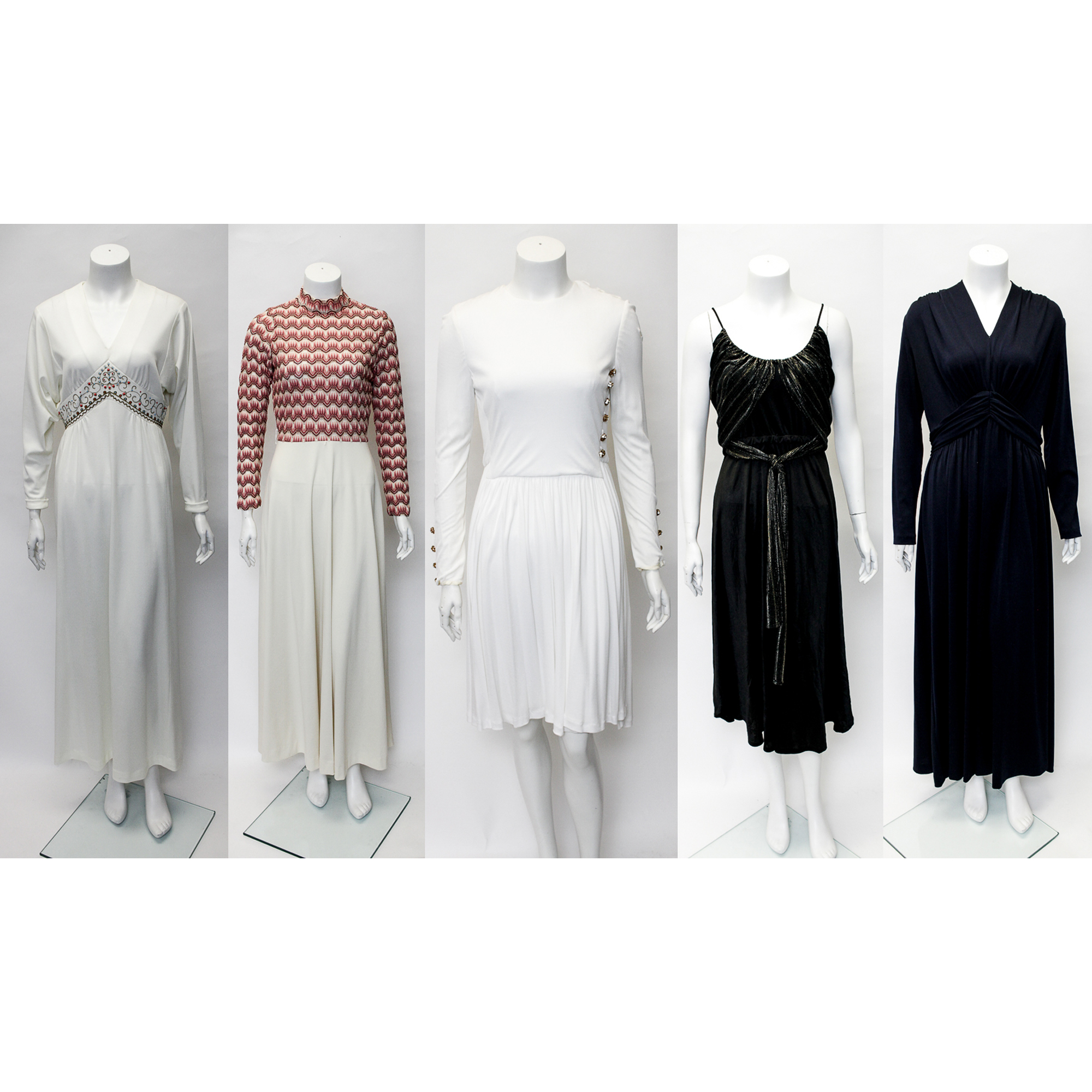 1970s Maxi and Midi Disco Dresses Including Malcolm Starr