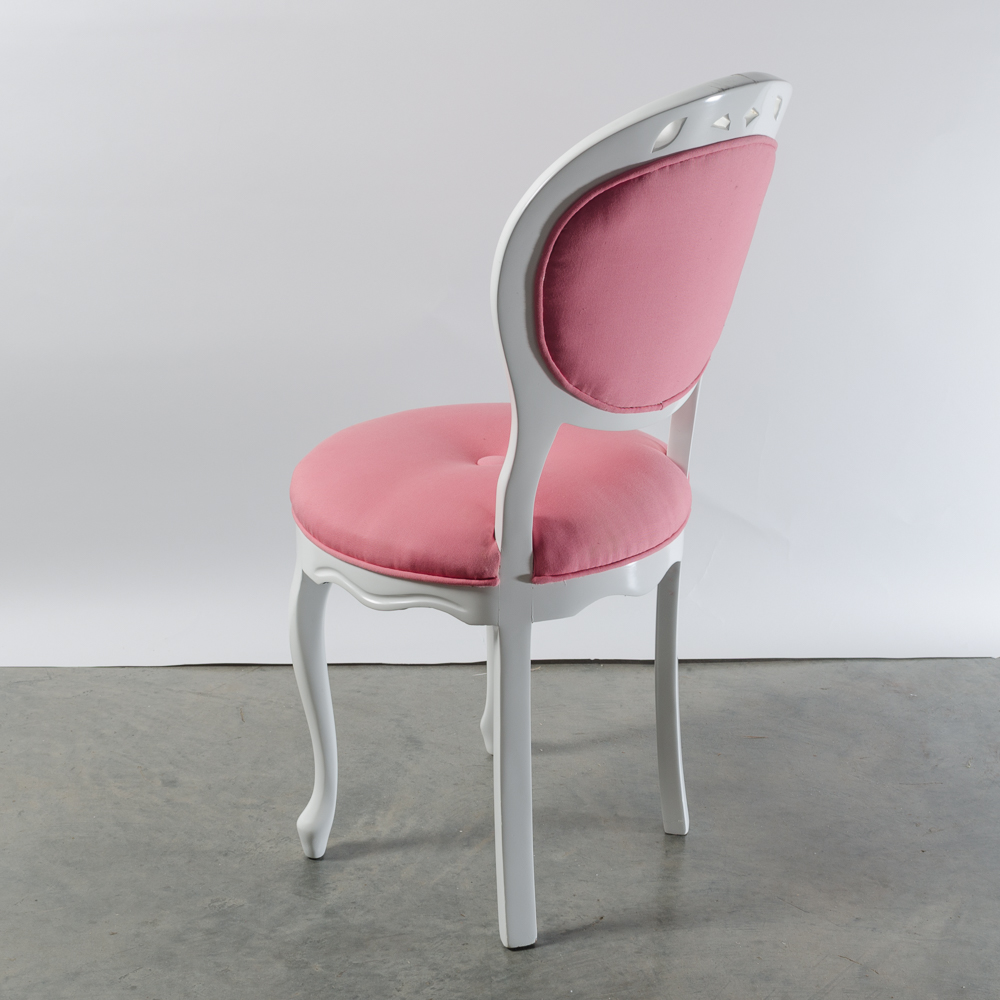 Victorian Style White Painted Side Chair