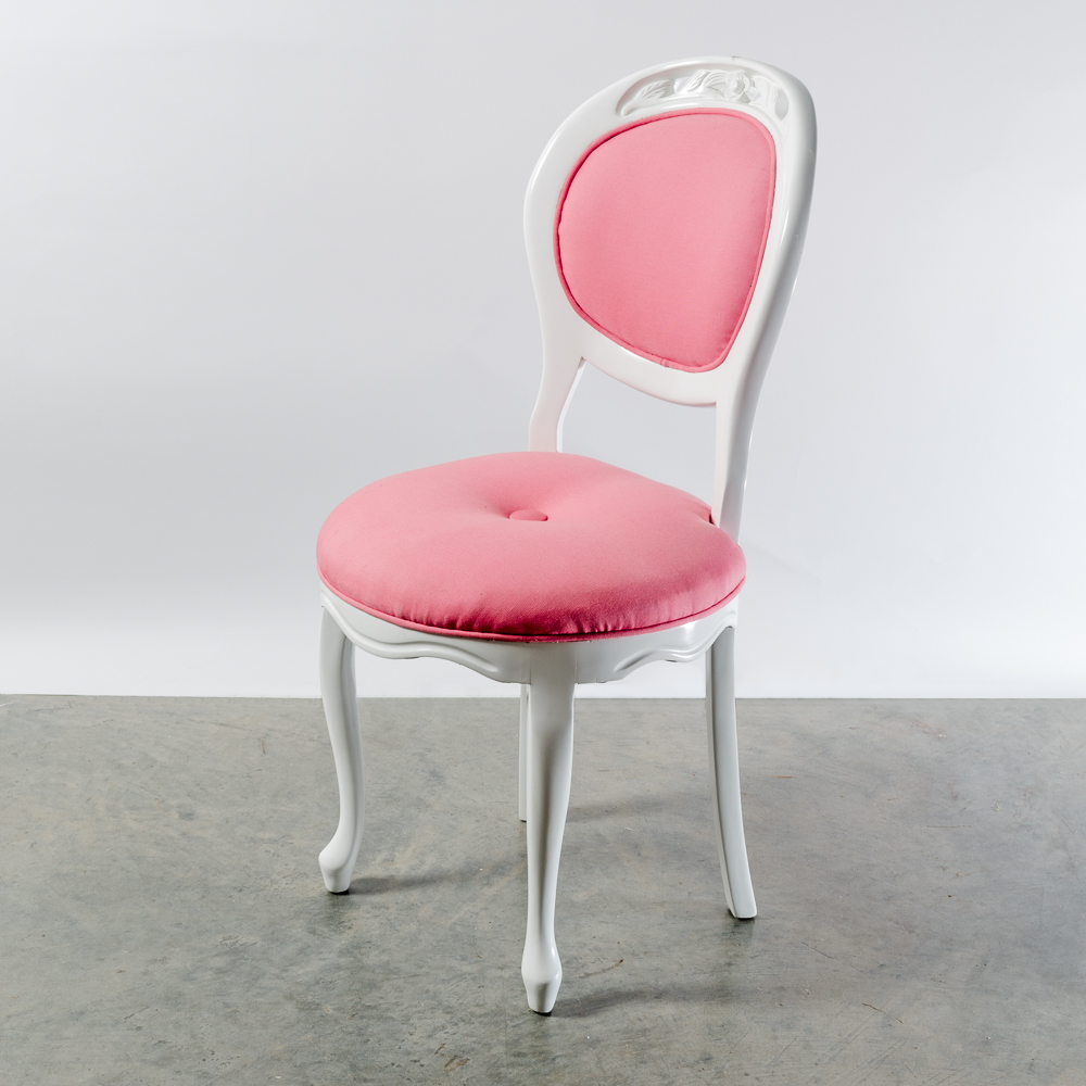 Victorian Style White Painted Side Chair