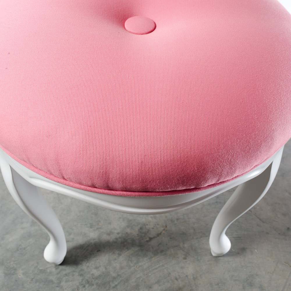 Victorian Style White Painted Side Chair