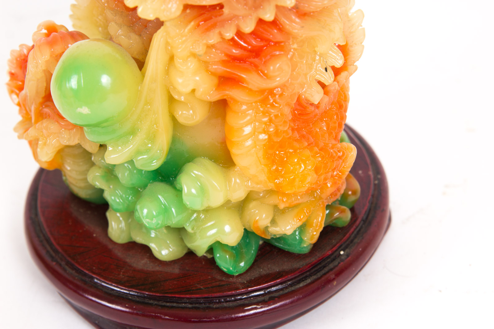Chinese Inspired Dragon Resin Sculptures