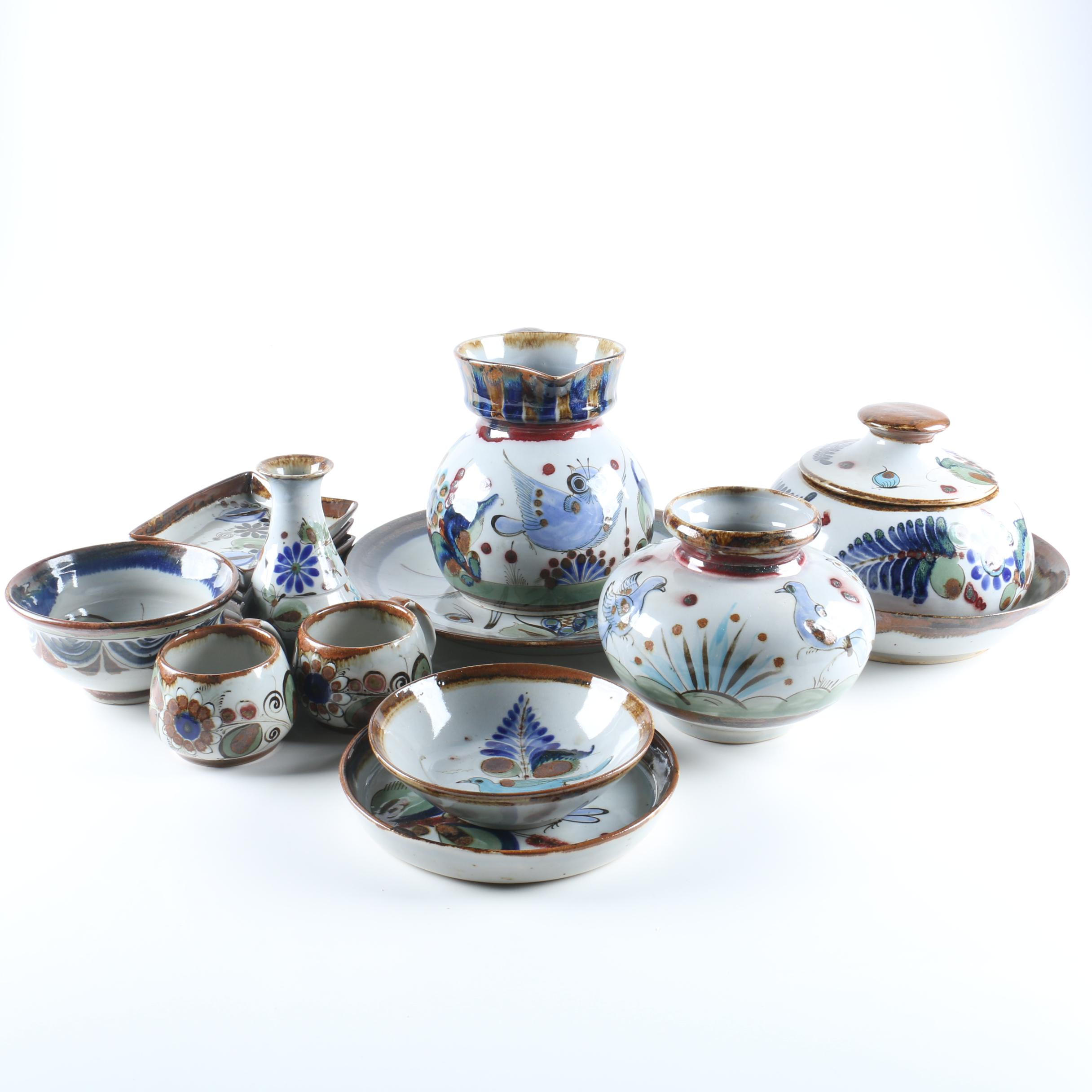 Ken Edwards Mexican Pottery with a Nature Motif