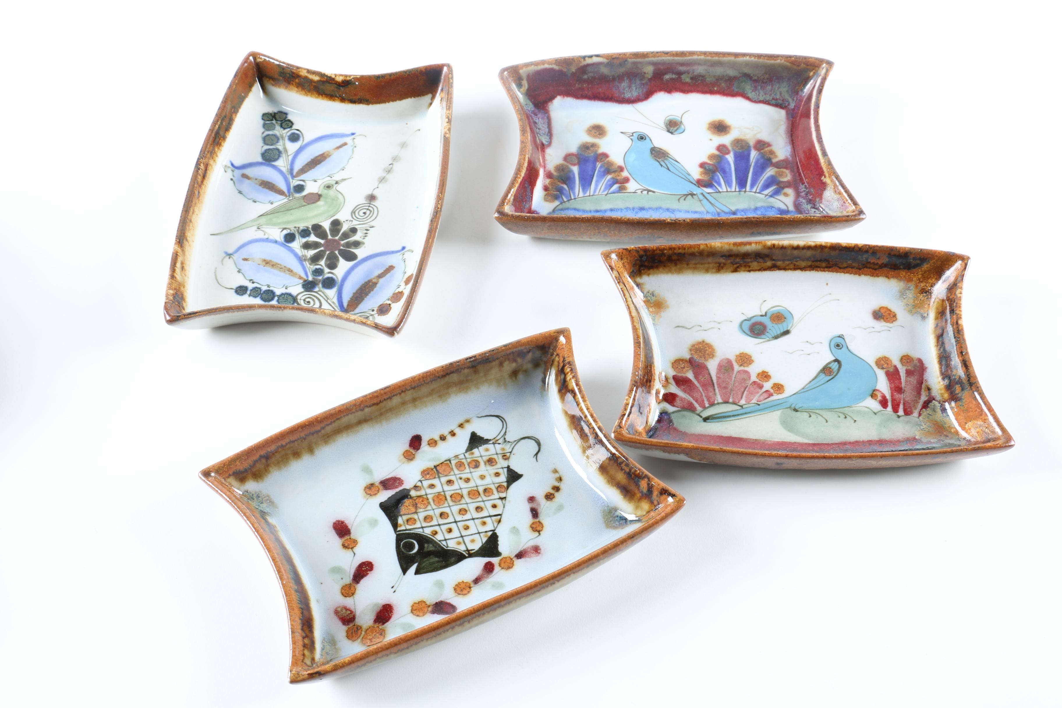 Ken Edwards Mexican Pottery with a Nature Motif
