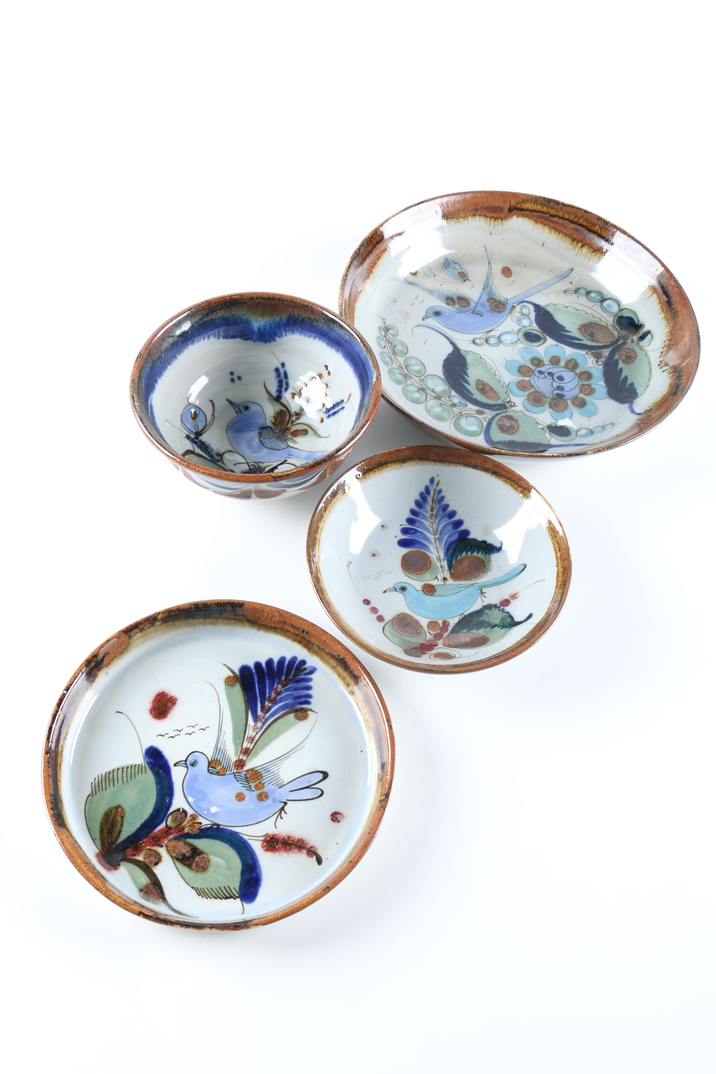 Ken Edwards Mexican Pottery with a Nature Motif