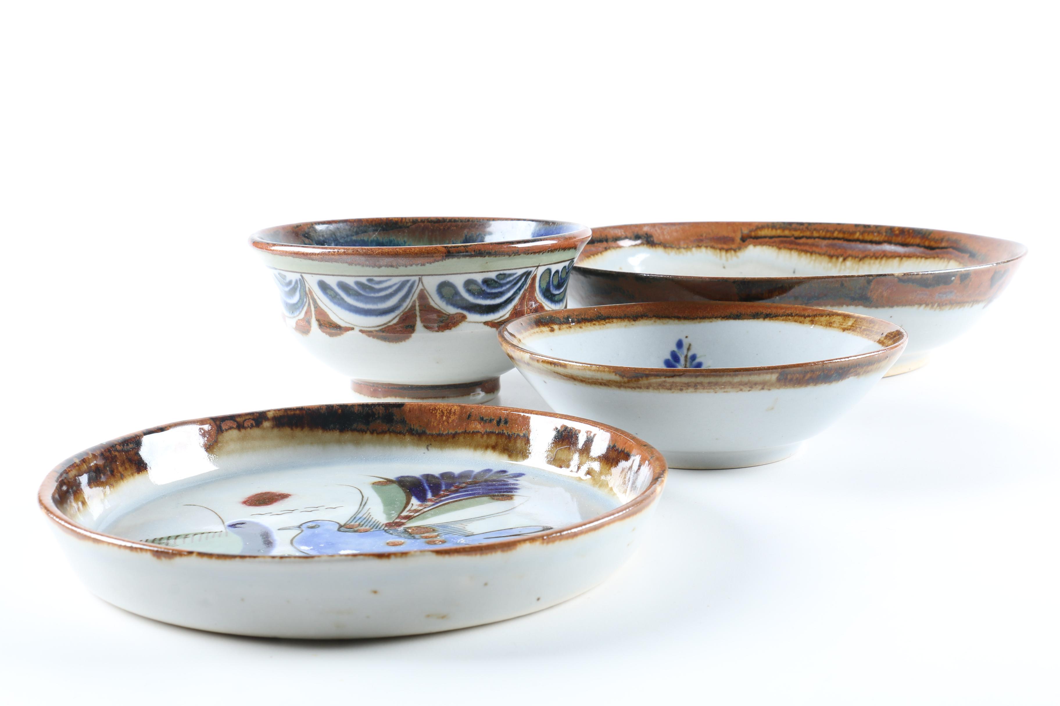 Ken Edwards Mexican Pottery with a Nature Motif