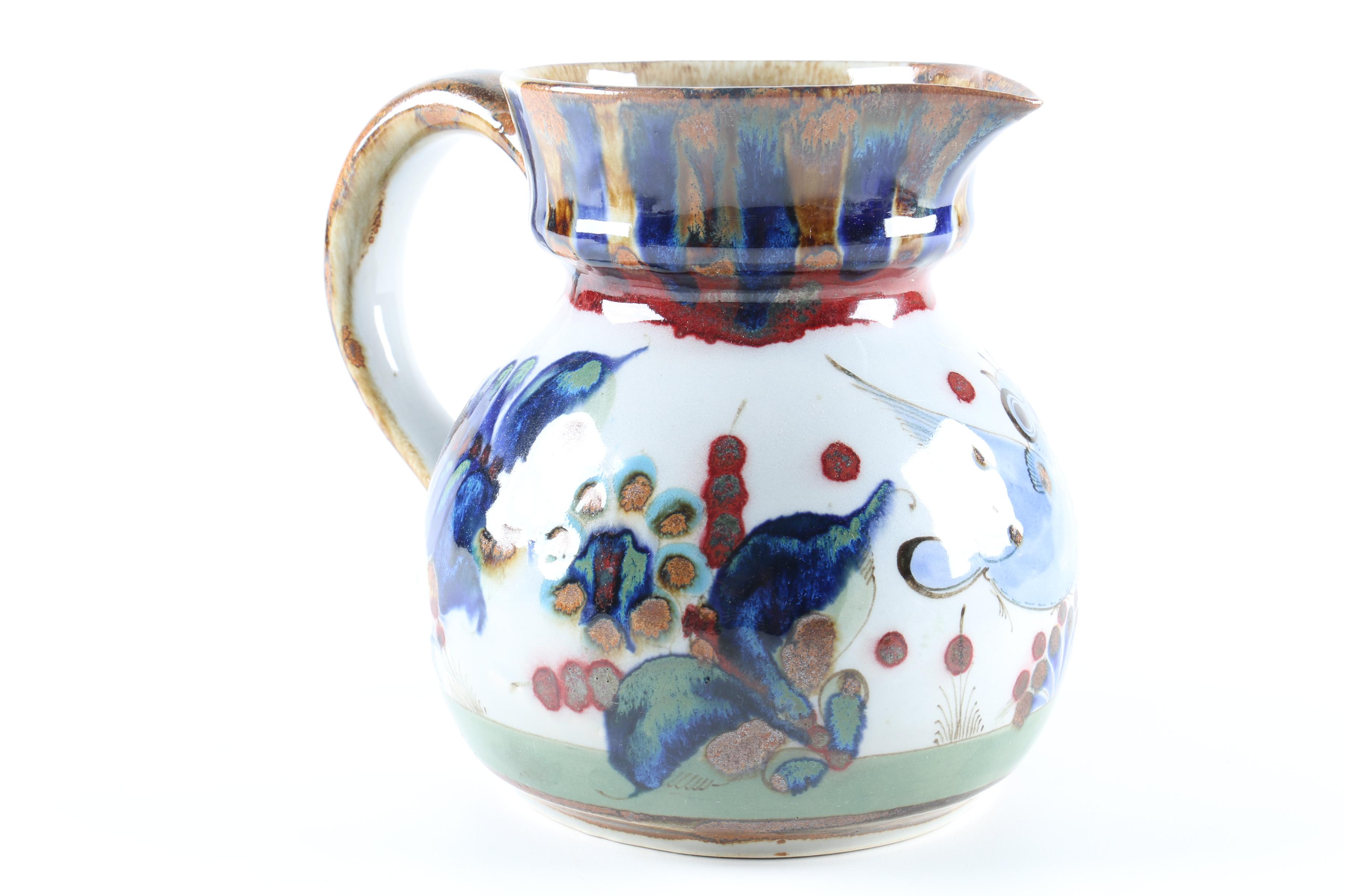 Ken Edwards Mexican Pottery with a Nature Motif