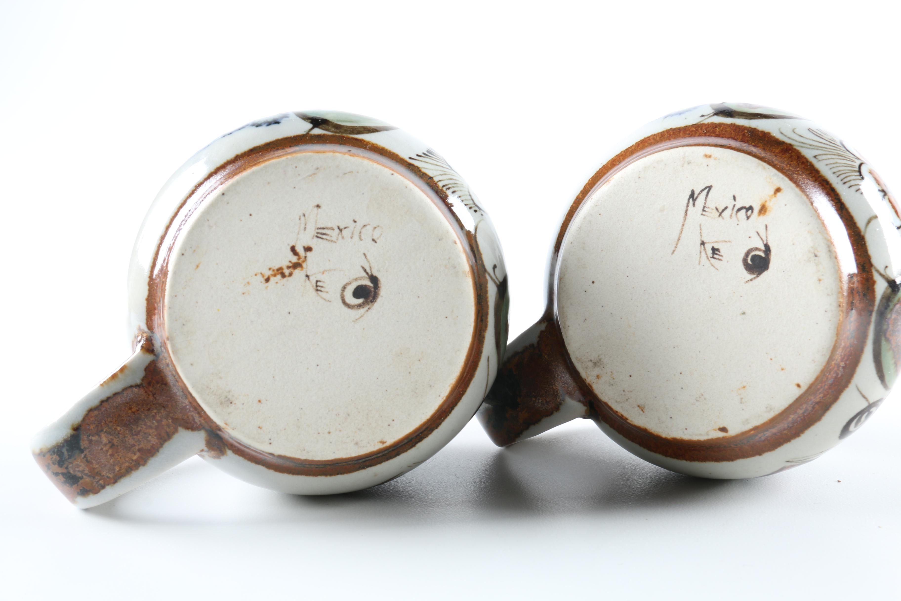 Ken Edwards Mexican Pottery with a Nature Motif