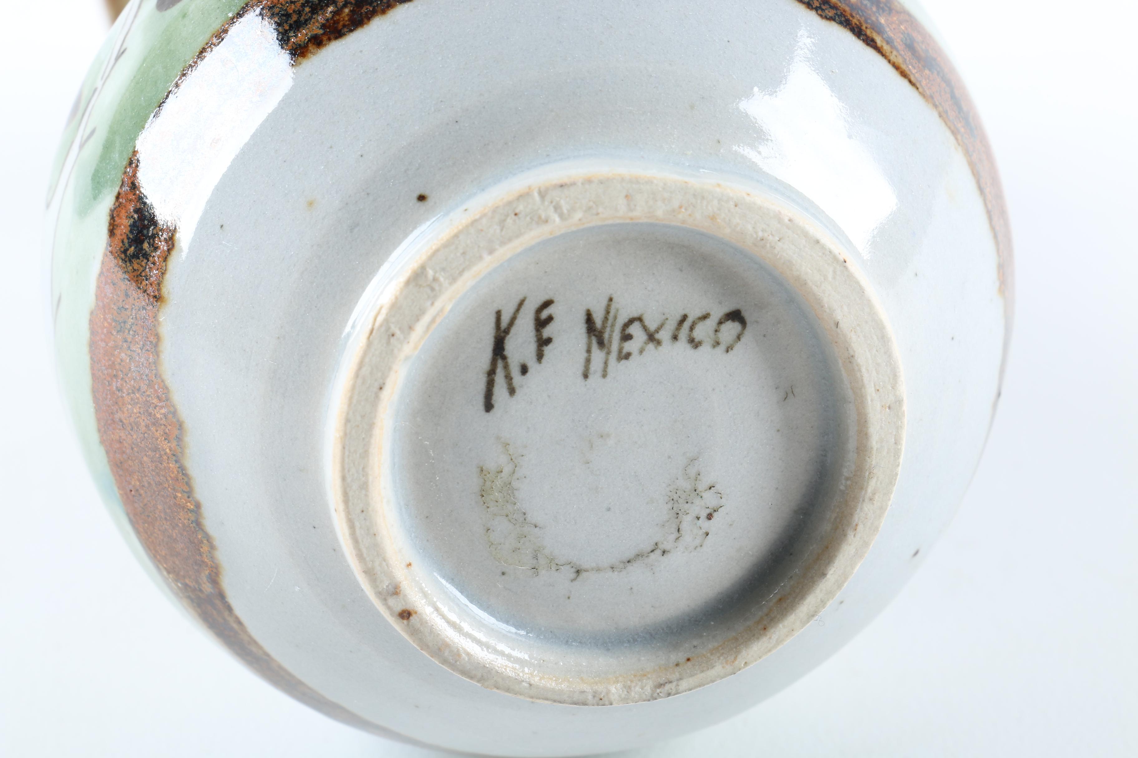 Ken Edwards Mexican Pottery with a Nature Motif