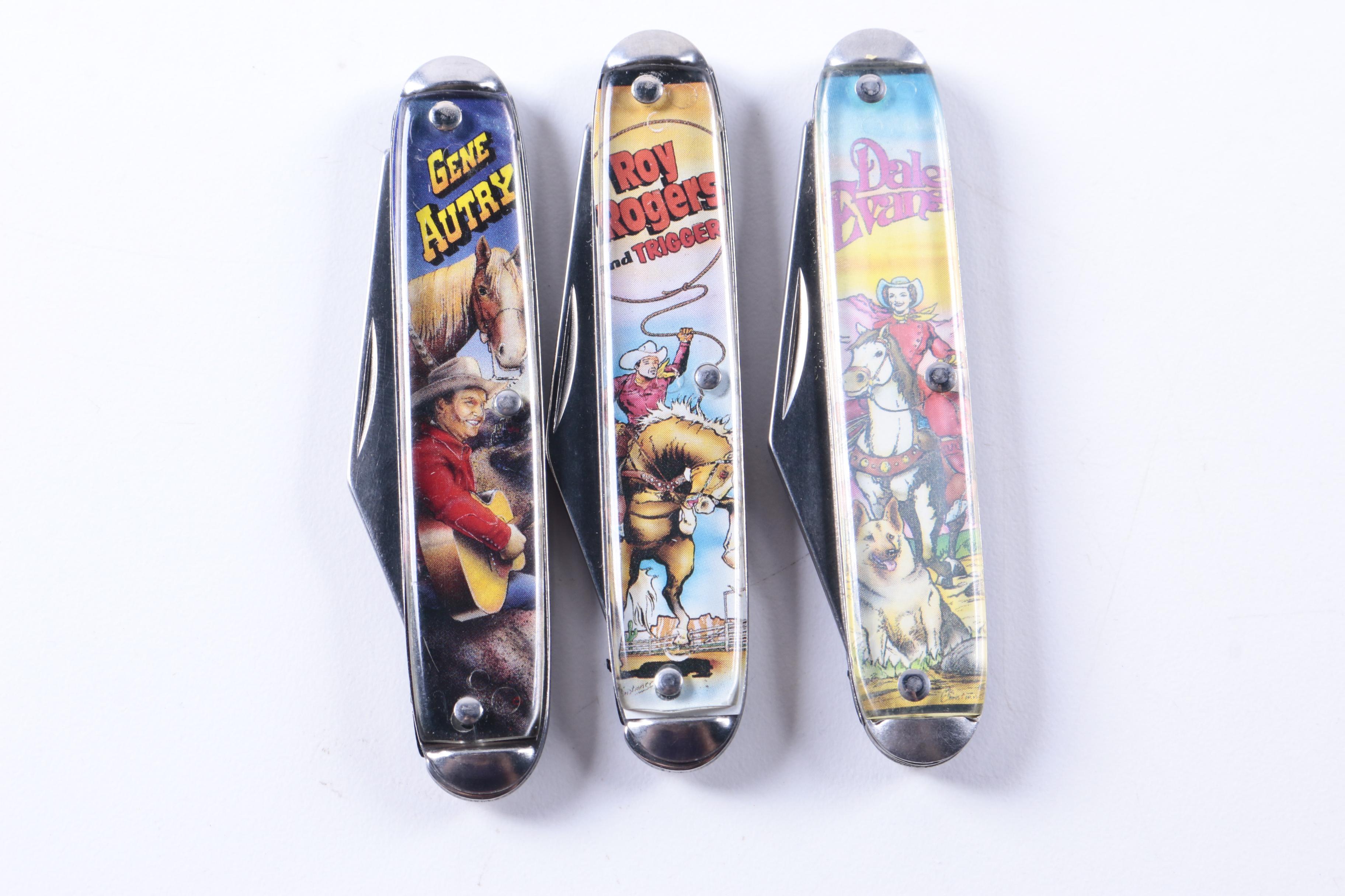 Collection of Cartoon Themed Pocket Knives