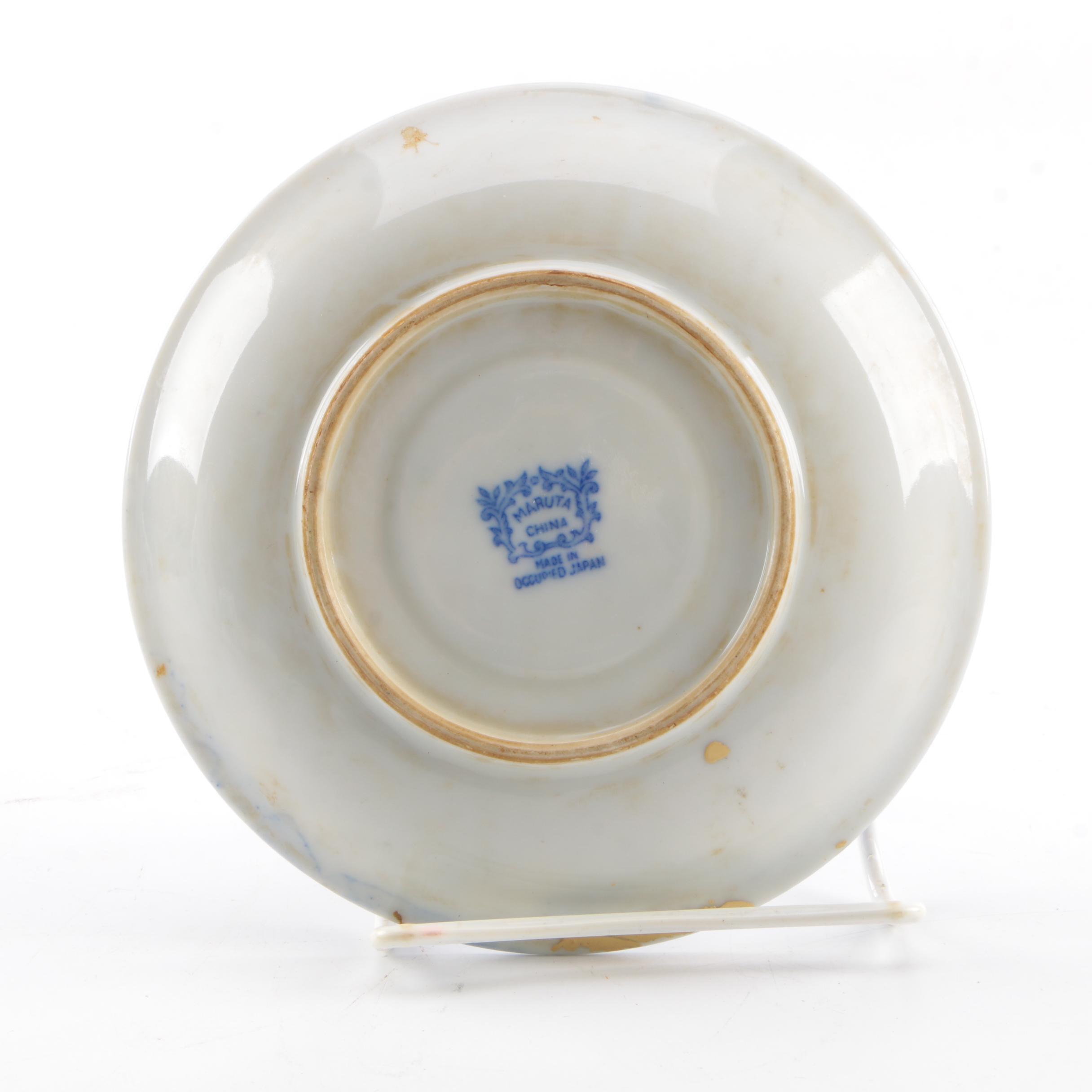 Blue and White Ceramic Tableware including Maruta