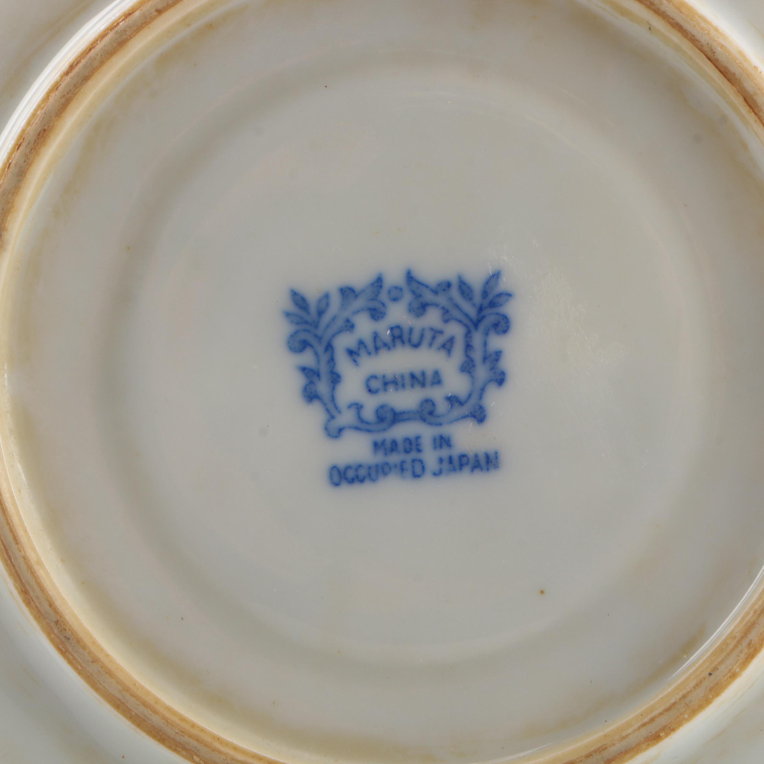 Blue and White Ceramic Tableware including Maruta