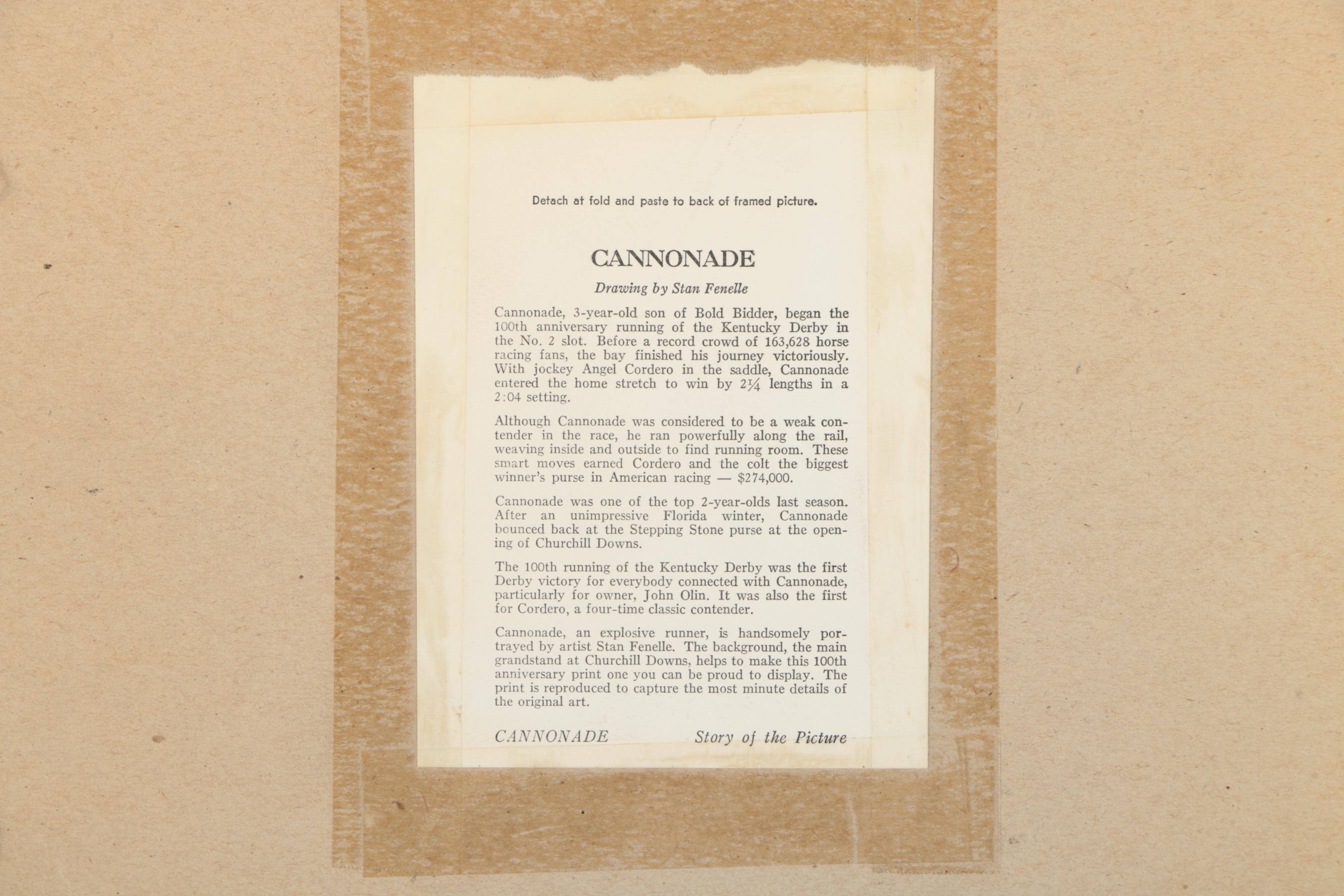 Halftone Reproduction Print on Paper After Stan Fenelle "Cannonade"