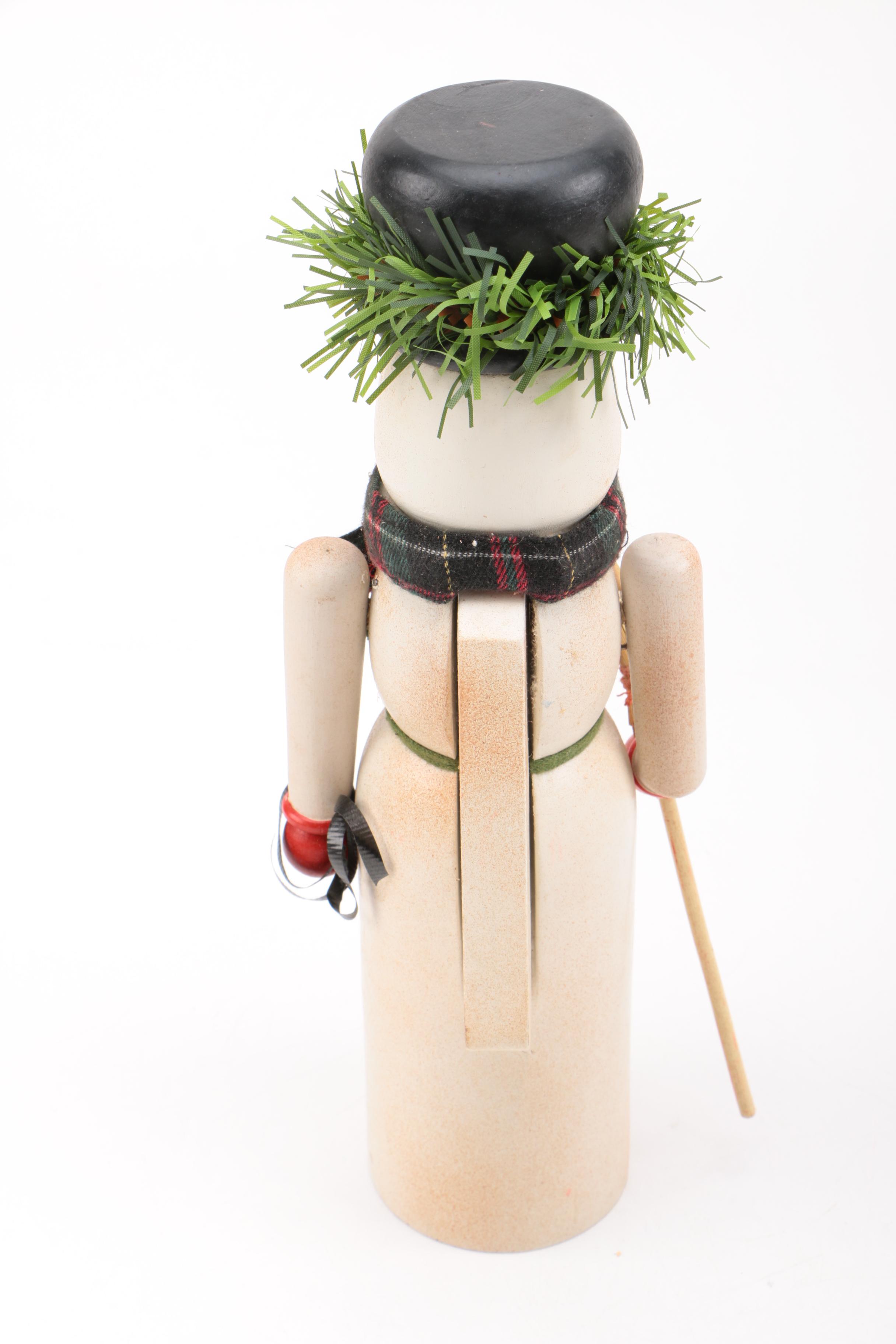 Wooden Snowman Nutcrackers