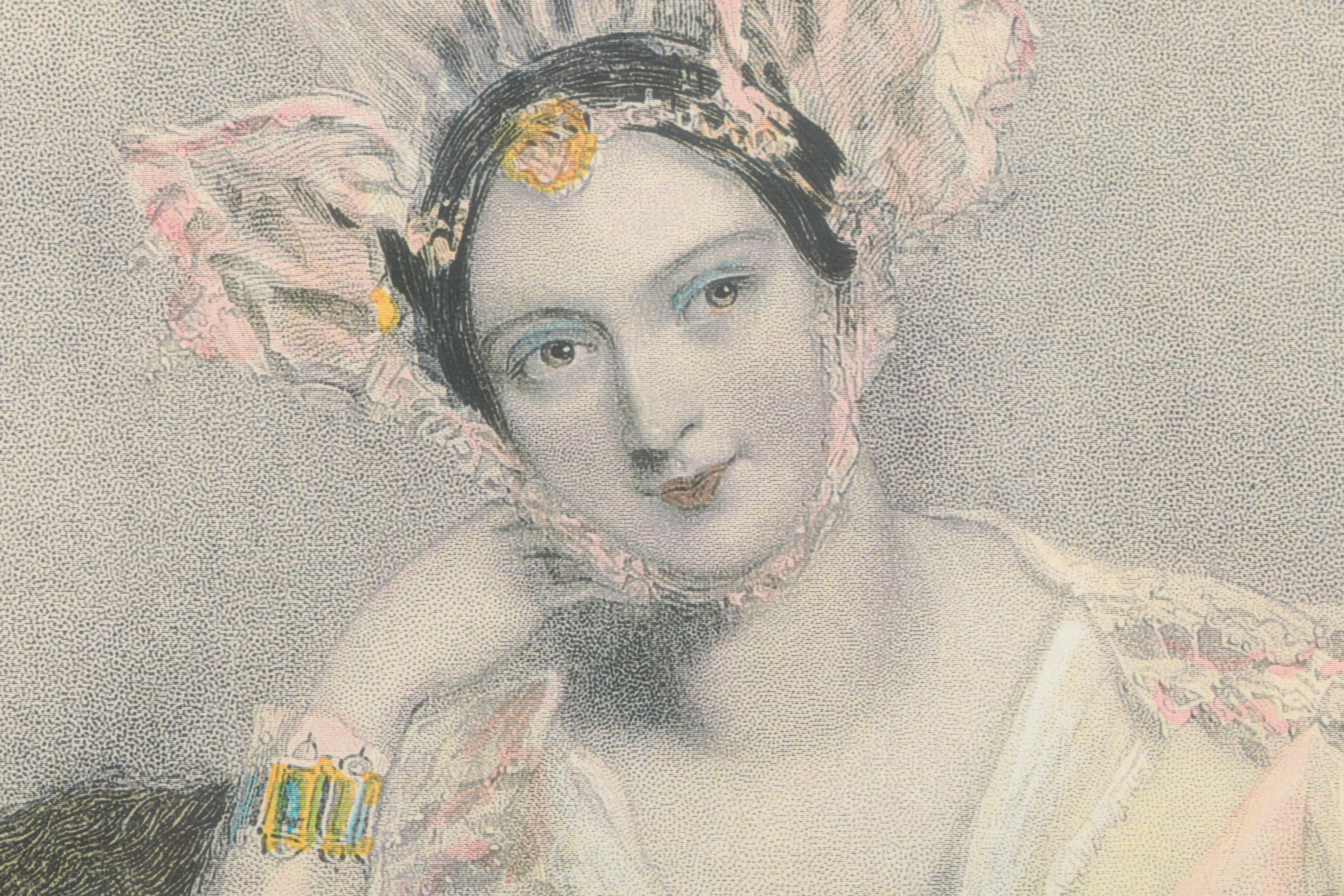Offset Lithograph After Alfred Edward Chalon "Marguerite"