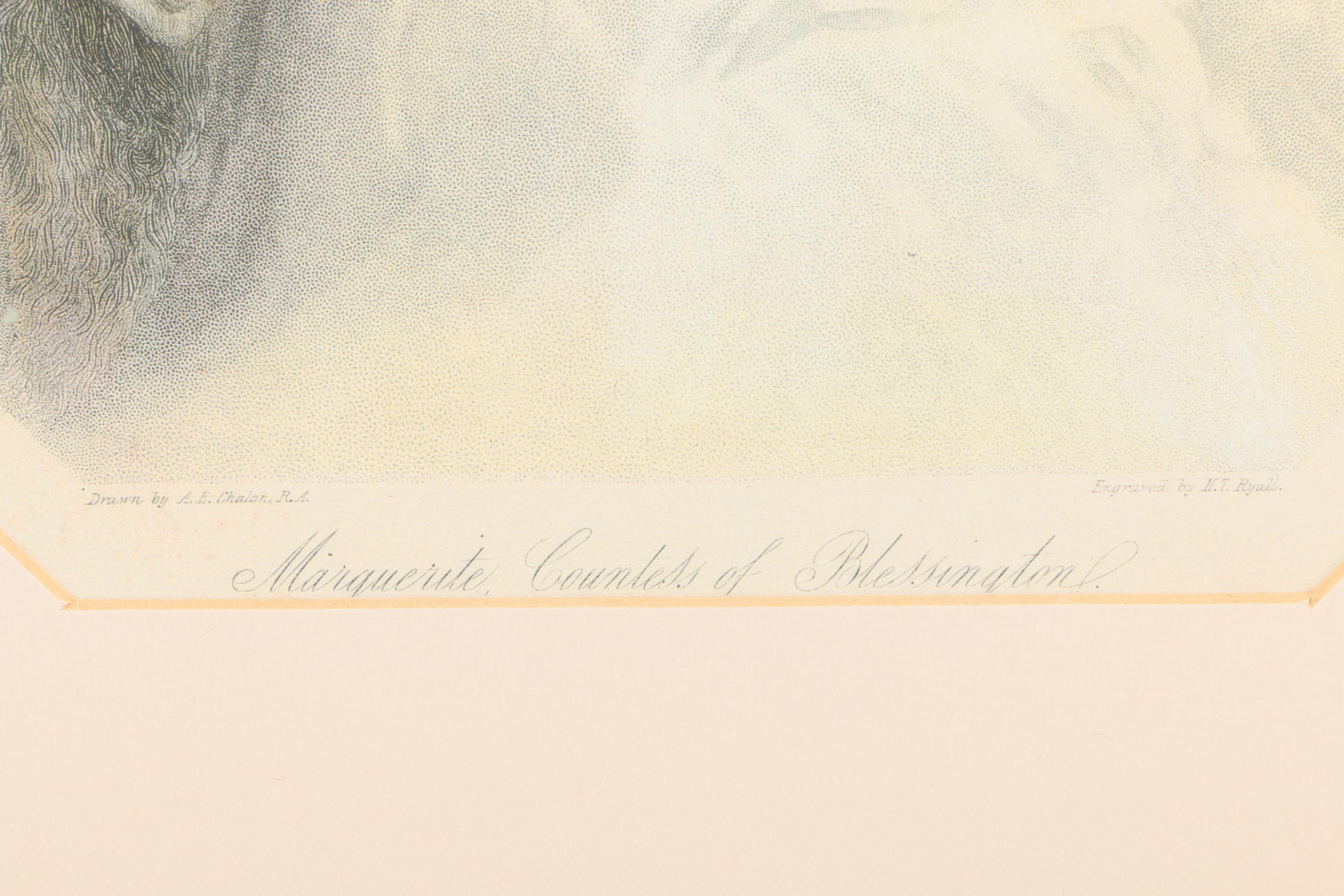 Offset Lithograph After Alfred Edward Chalon "Marguerite"