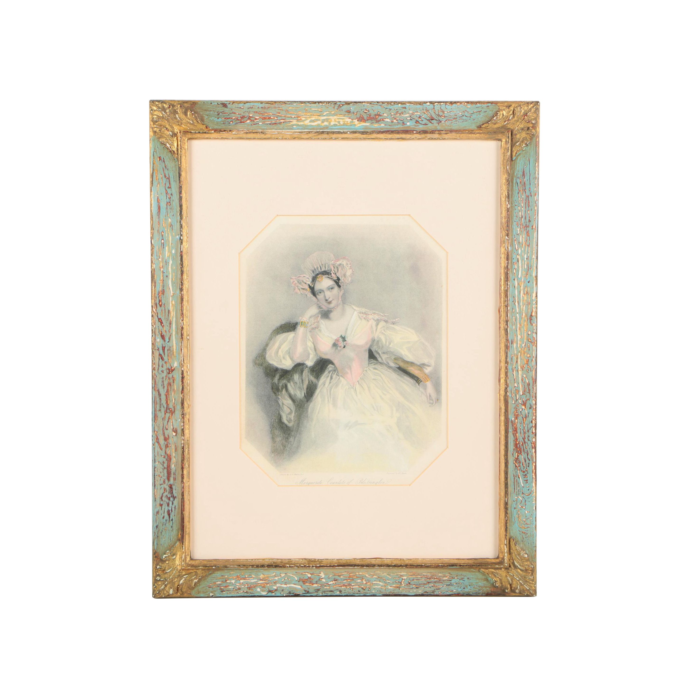 Offset Lithograph After Alfred Edward Chalon "Marguerite"