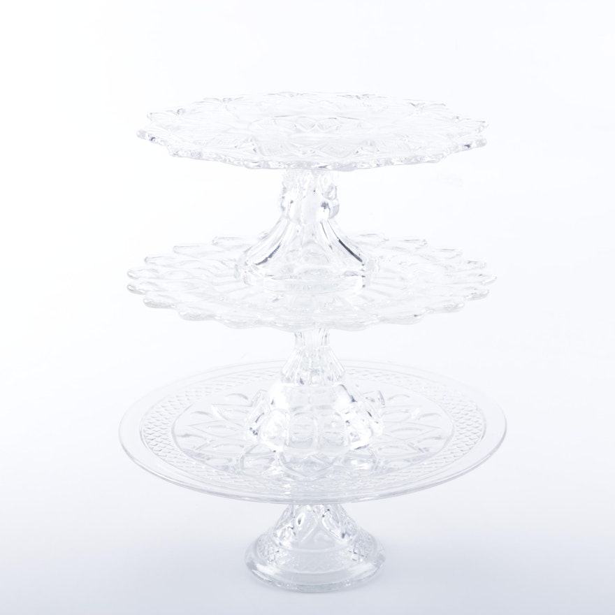 Pressed Glass Cake Stands