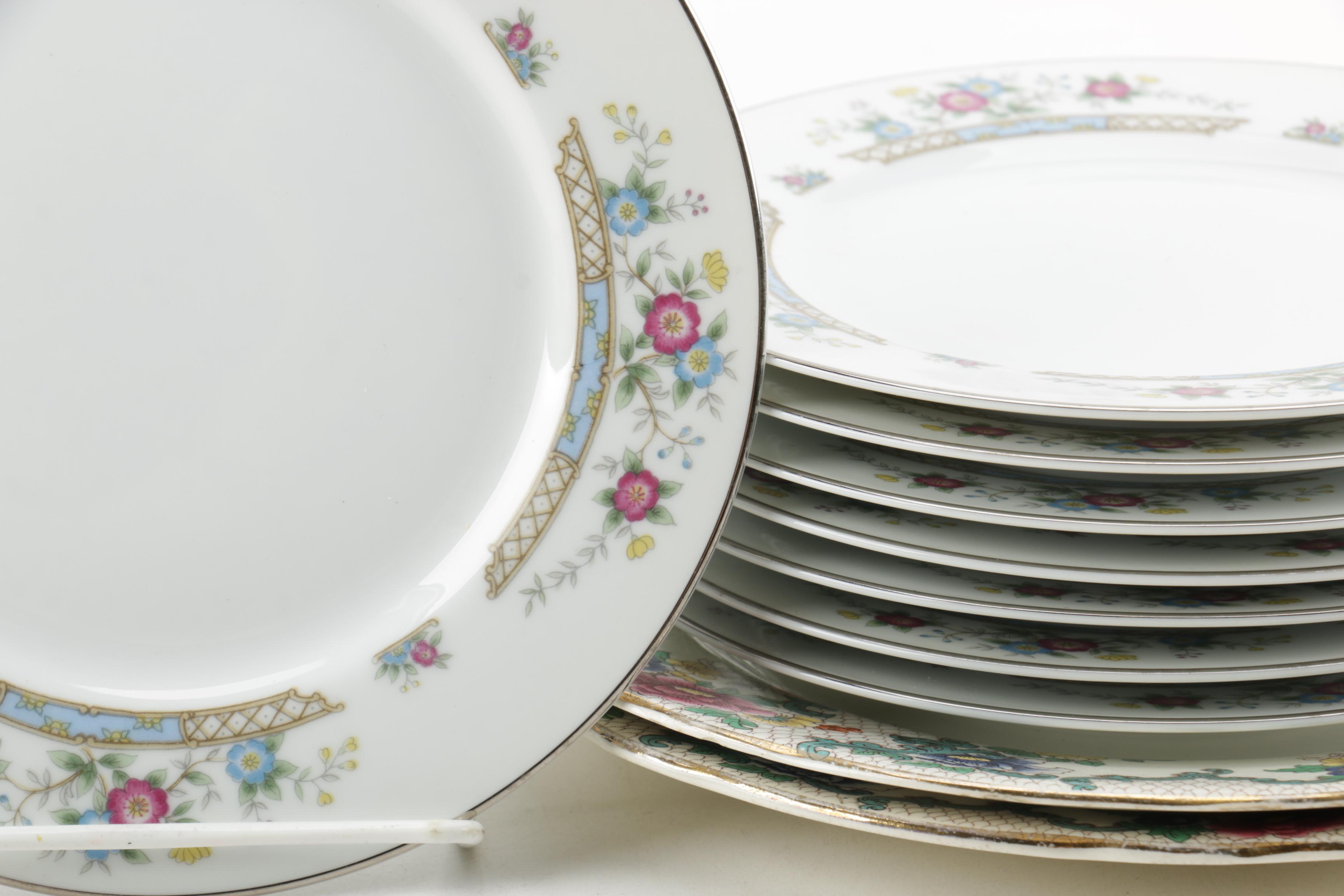 Vintage English Royal Cauldon "Floradora" Plates and Others