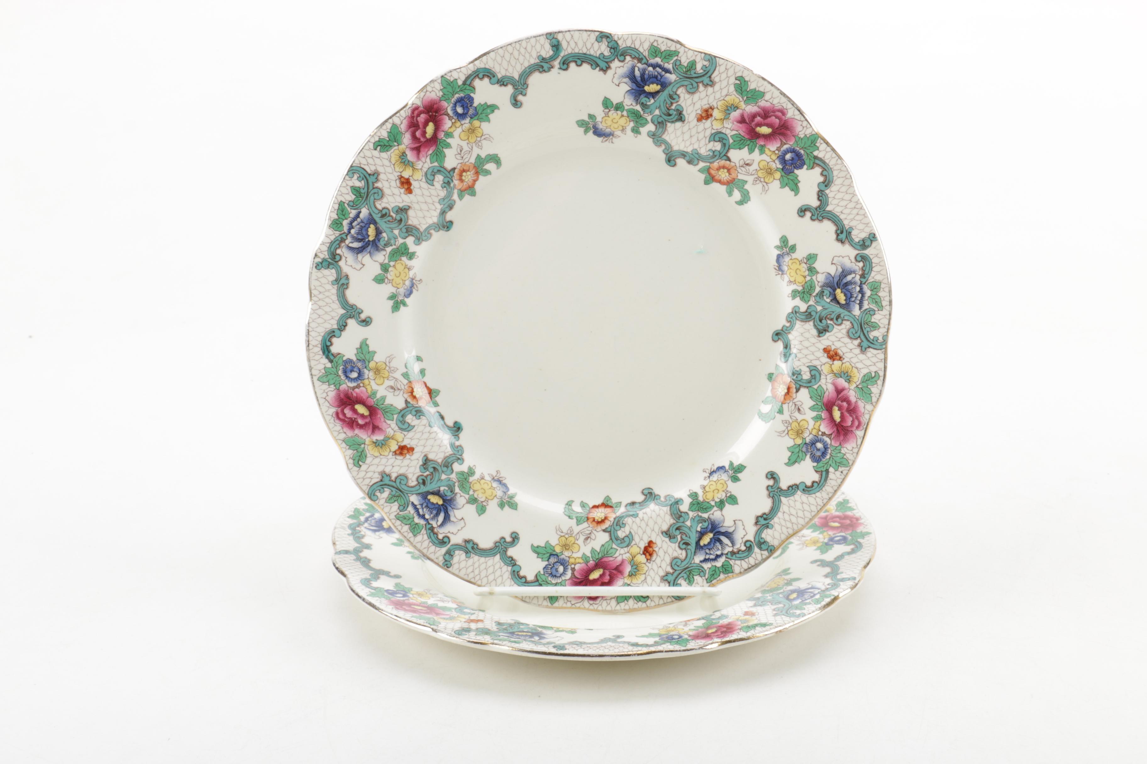 Vintage English Royal Cauldon "Floradora" Plates and Others