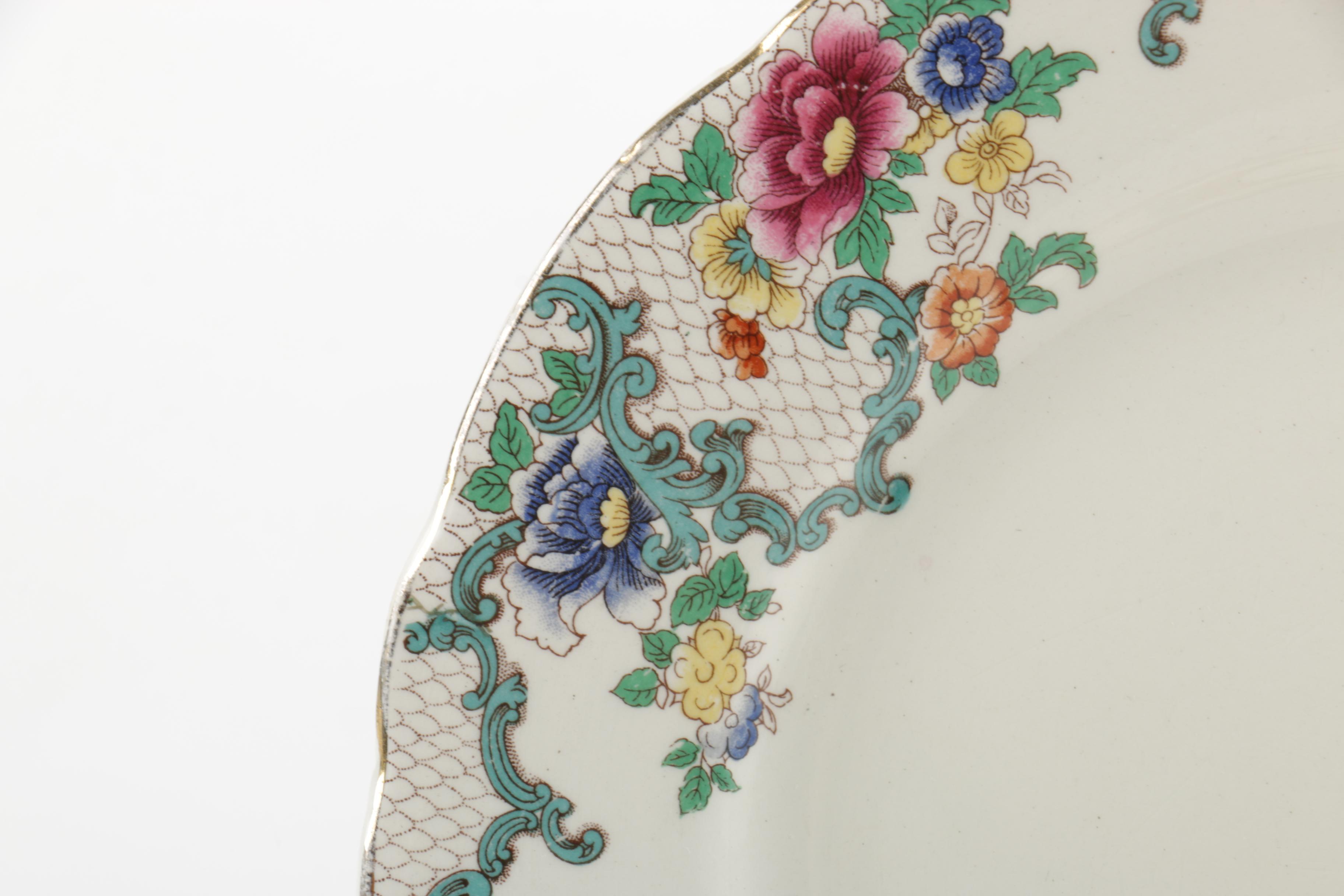 Vintage English Royal Cauldon "Floradora" Plates and Others