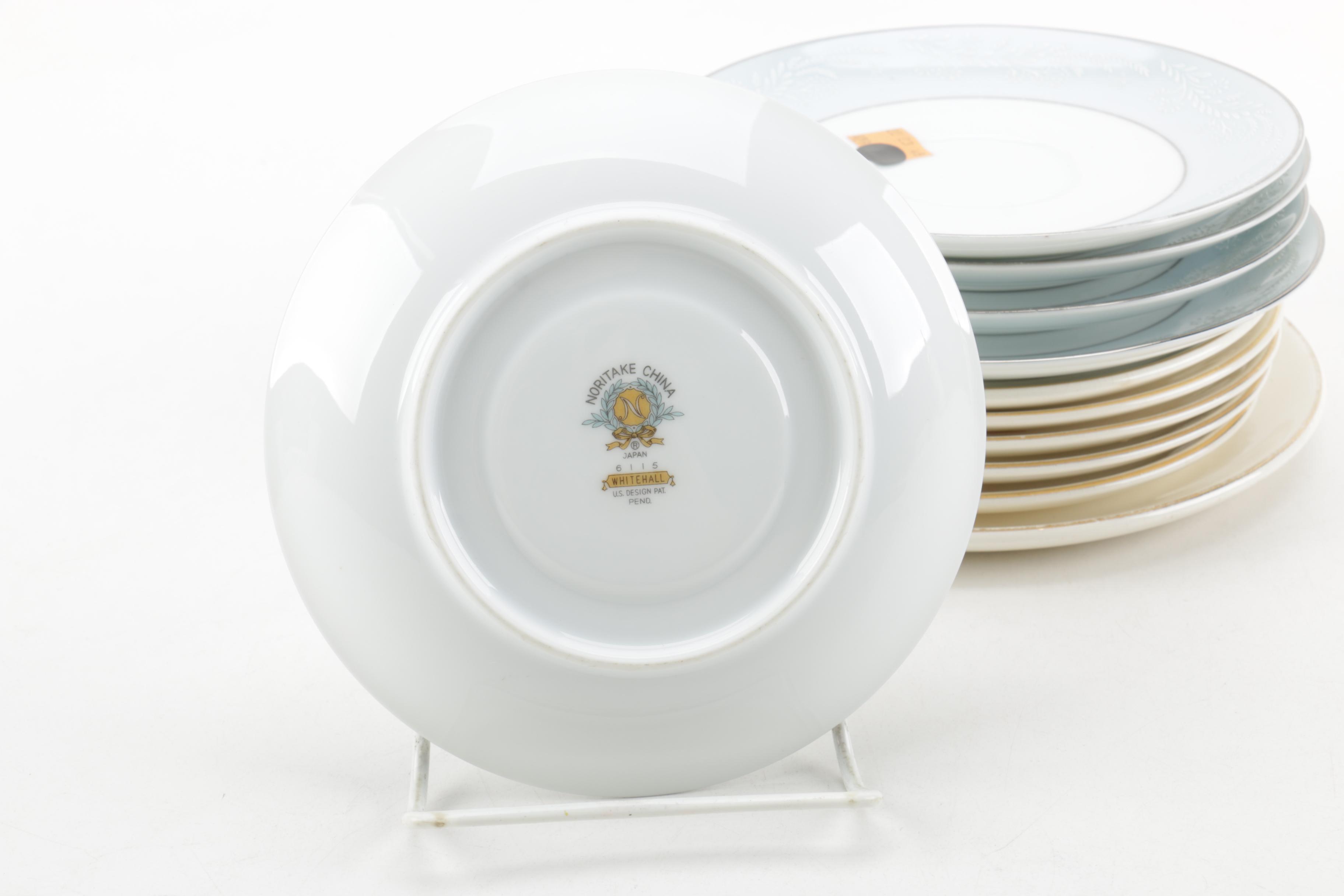 Noritake China Saucers with 22K Gold Accented Plates
