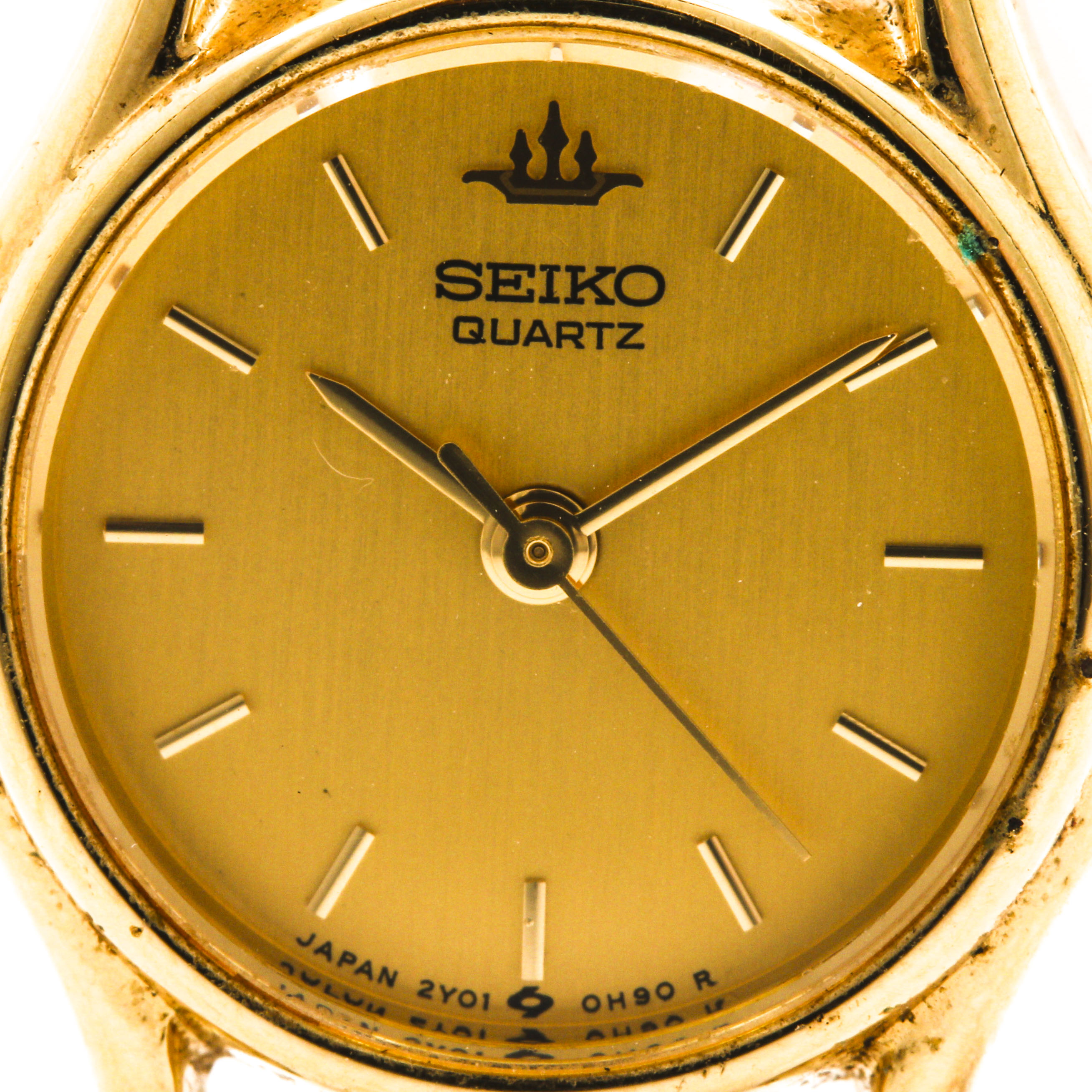 Seiko Gold Tone Watch and Watch Case