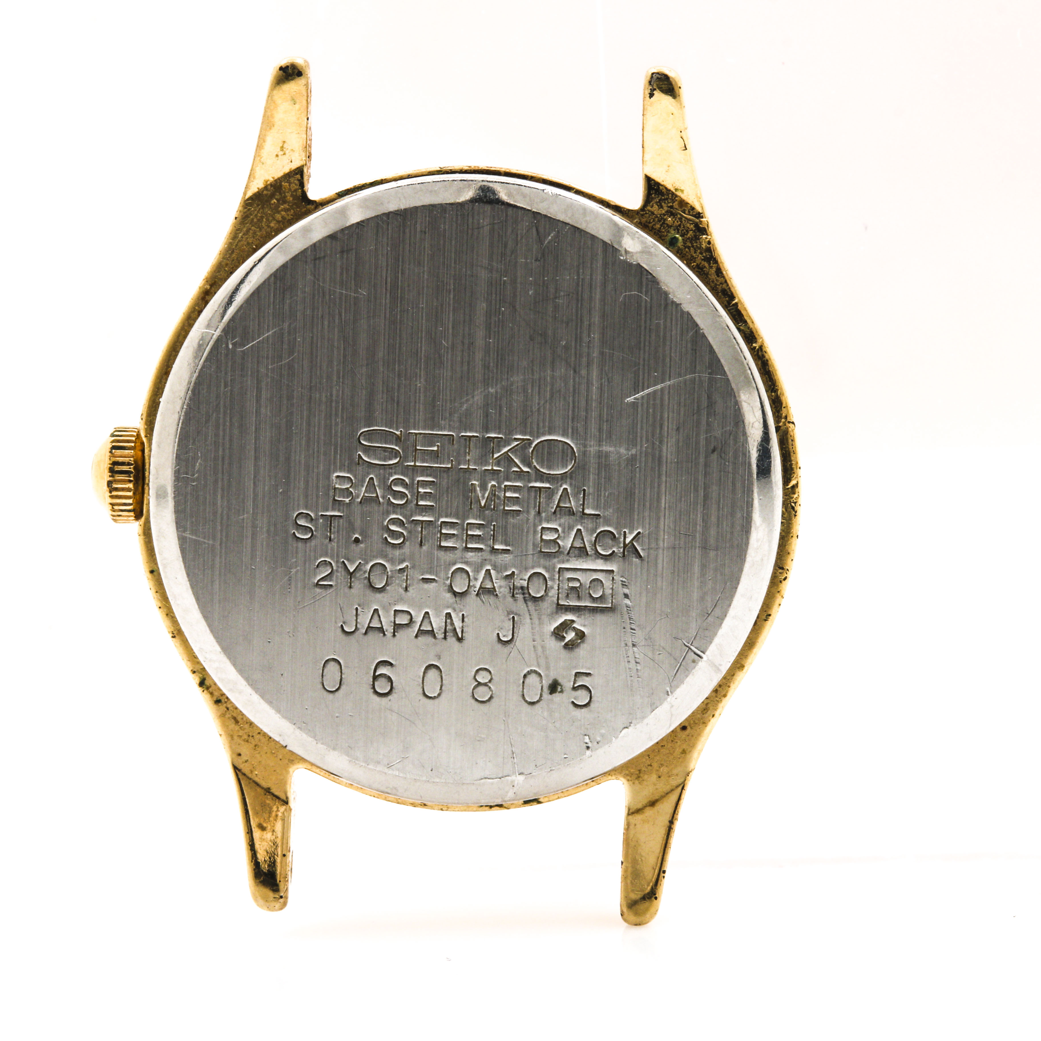 Seiko Gold Tone Watch and Watch Case