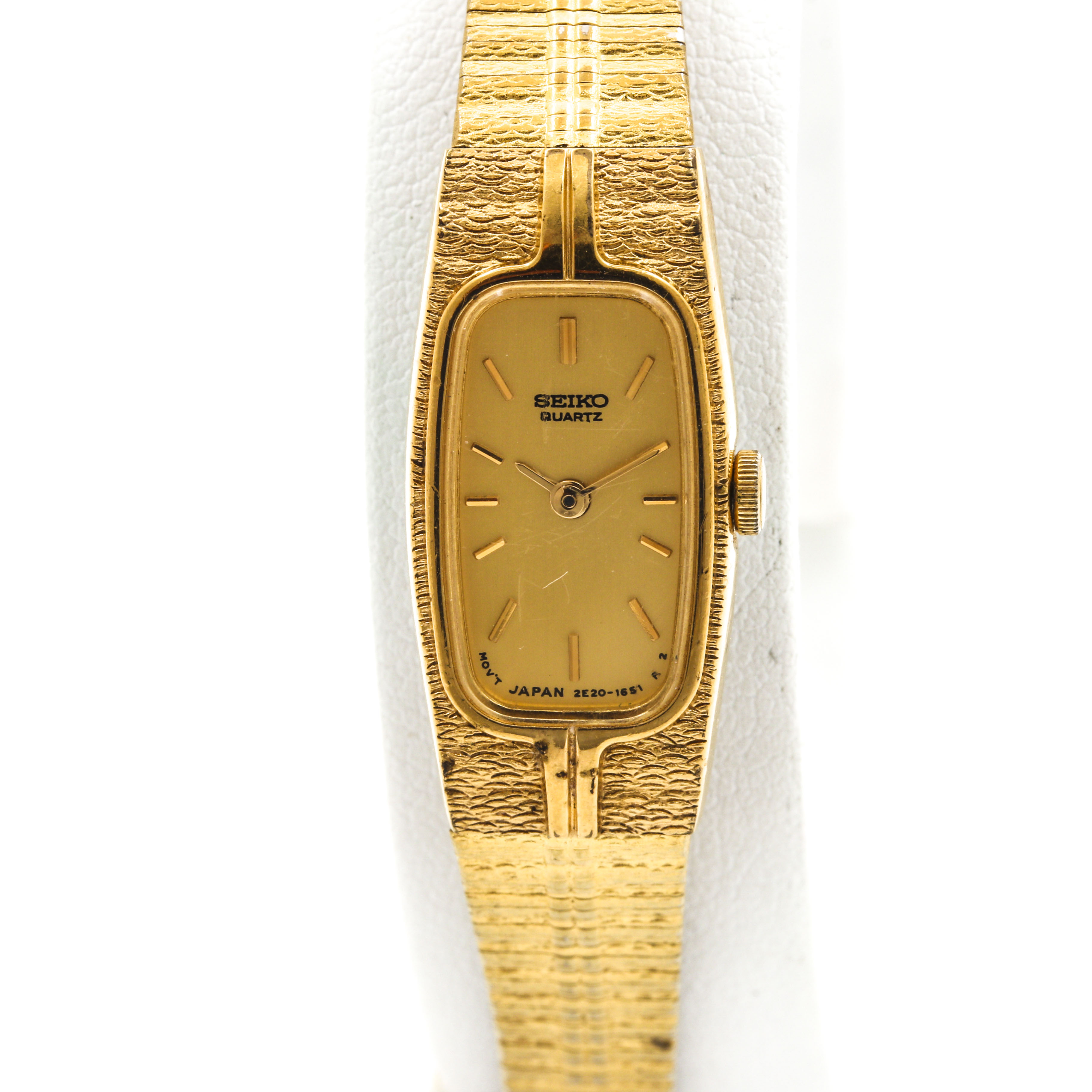 Seiko Gold Tone Watch and Watch Case