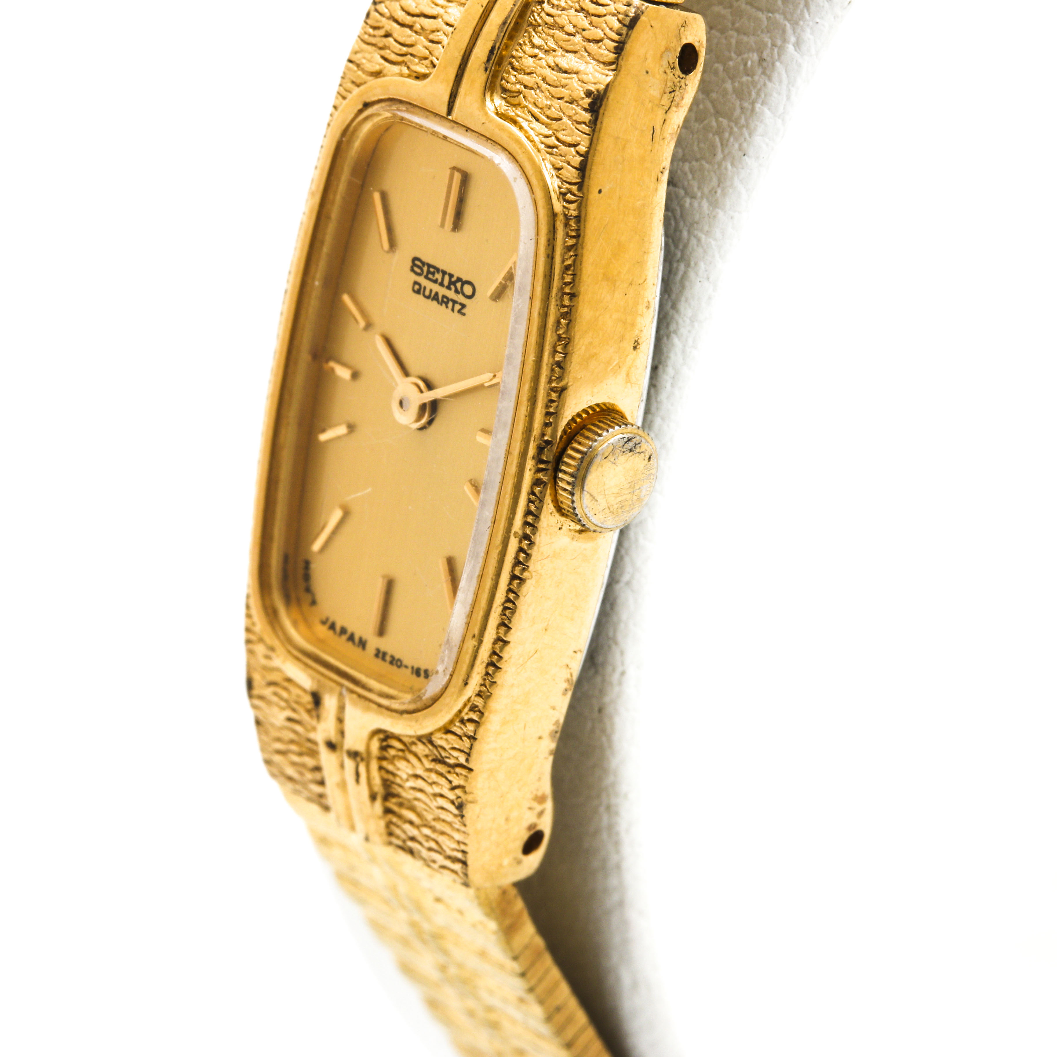 Seiko Gold Tone Watch and Watch Case