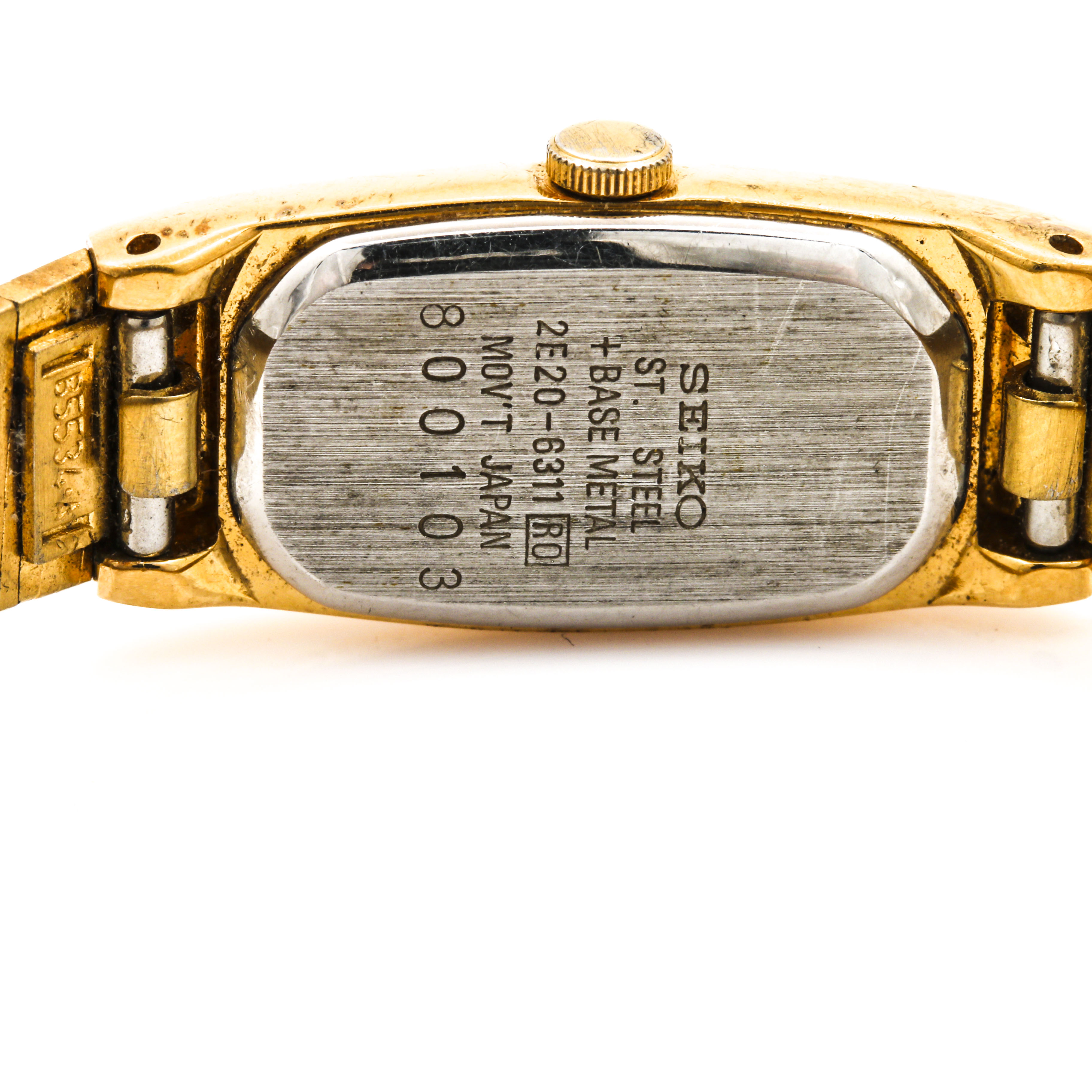 Seiko Gold Tone Watch and Watch Case